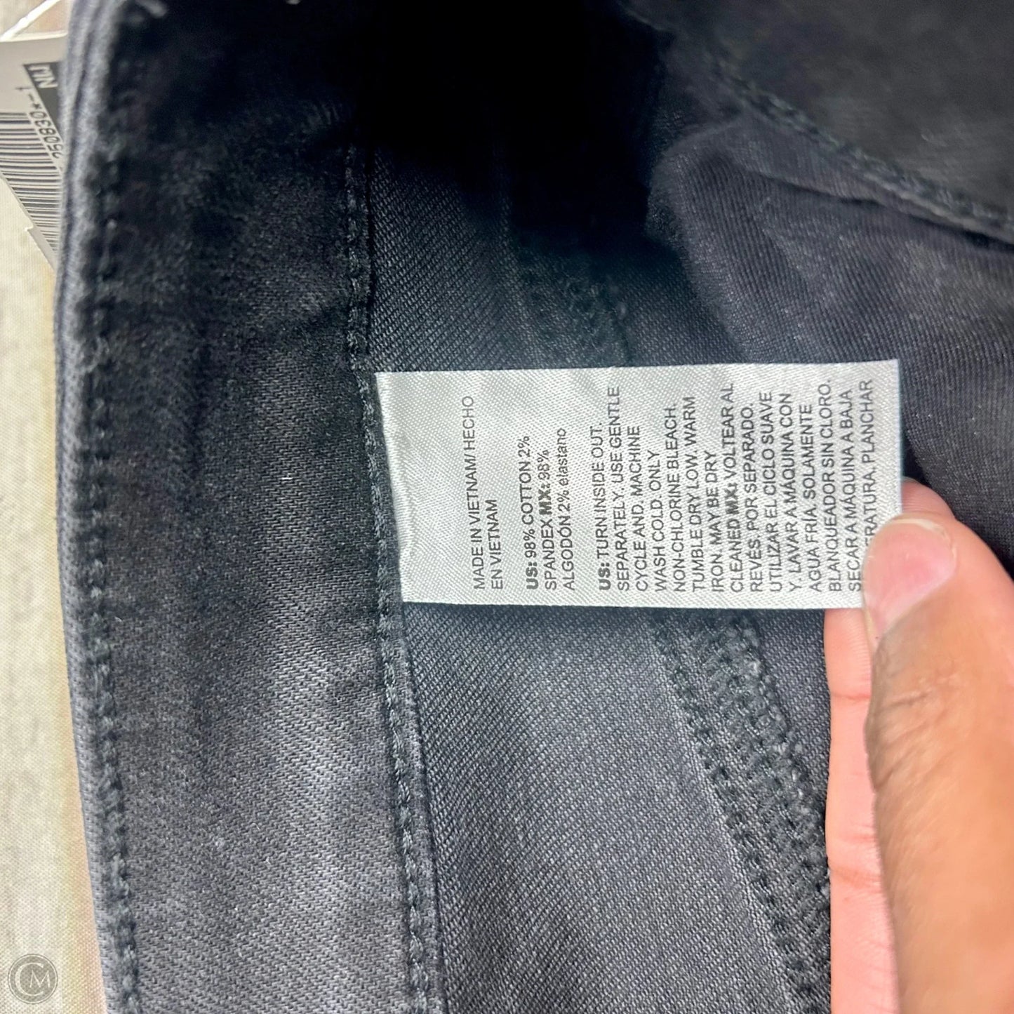 Jeans Straight By Chicos In Black Denim, Size: 10