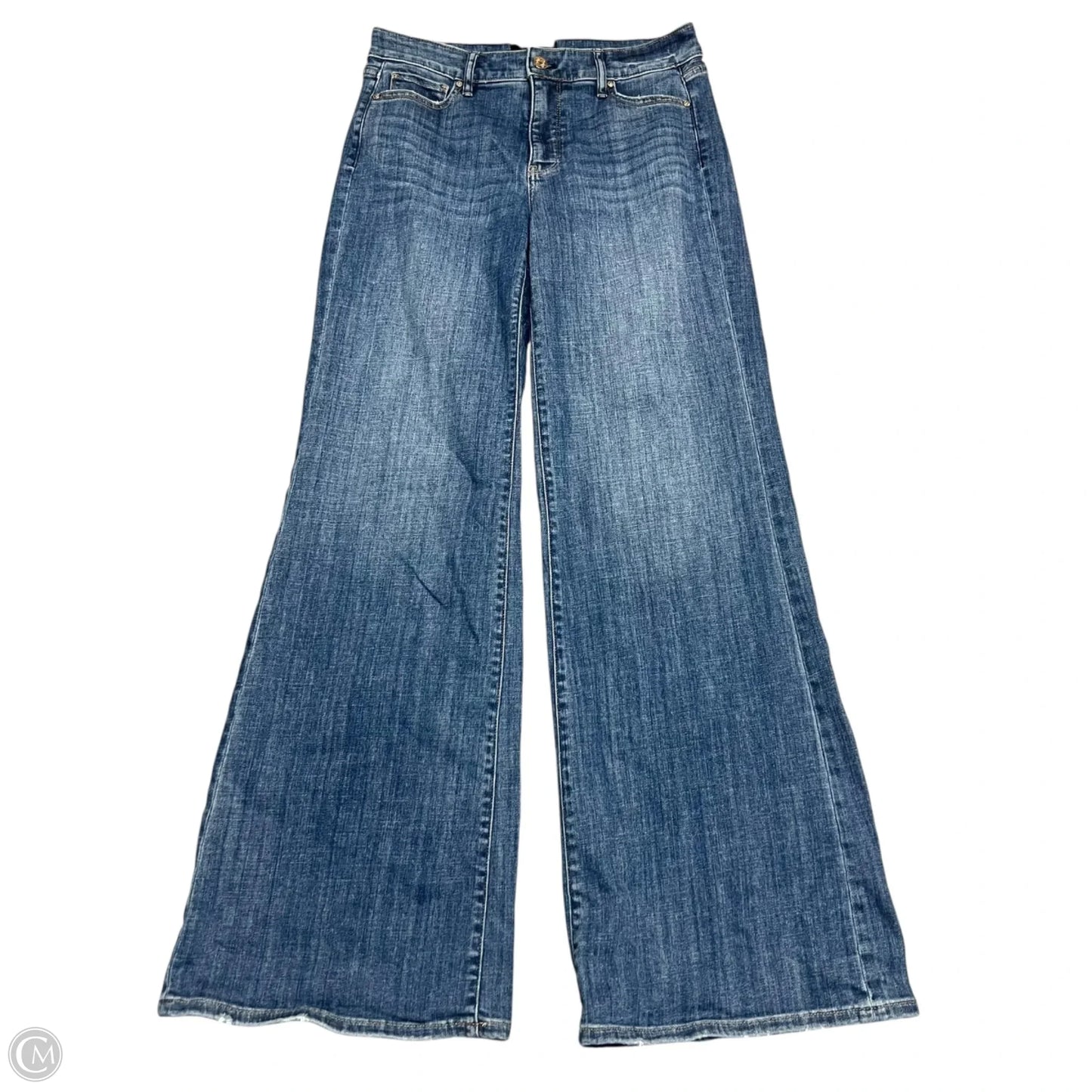 Jeans Wide Leg By White House Black Market In Blue Denim, Size: 4