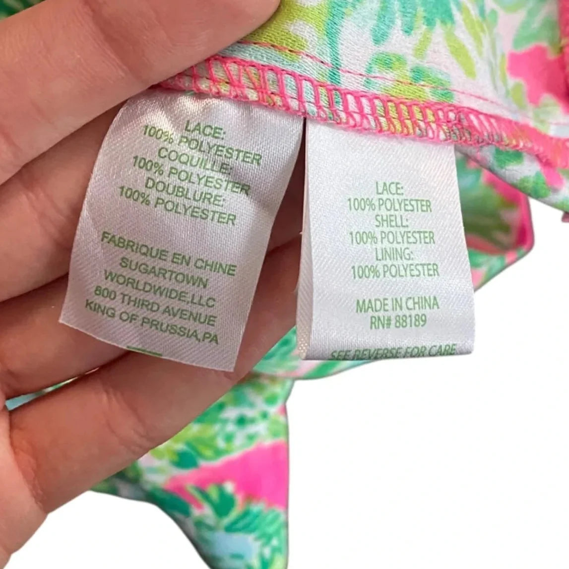 Romper Designer By Lilly Pulitzer In Green & Pink, Size: Xs