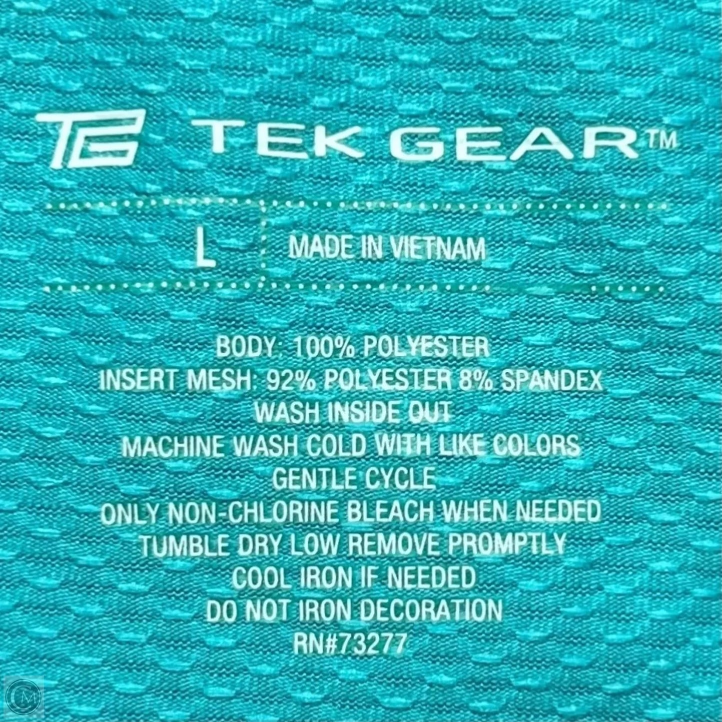 Athletic Top Short Sleeve By Tek Gear In Blue, Size: L