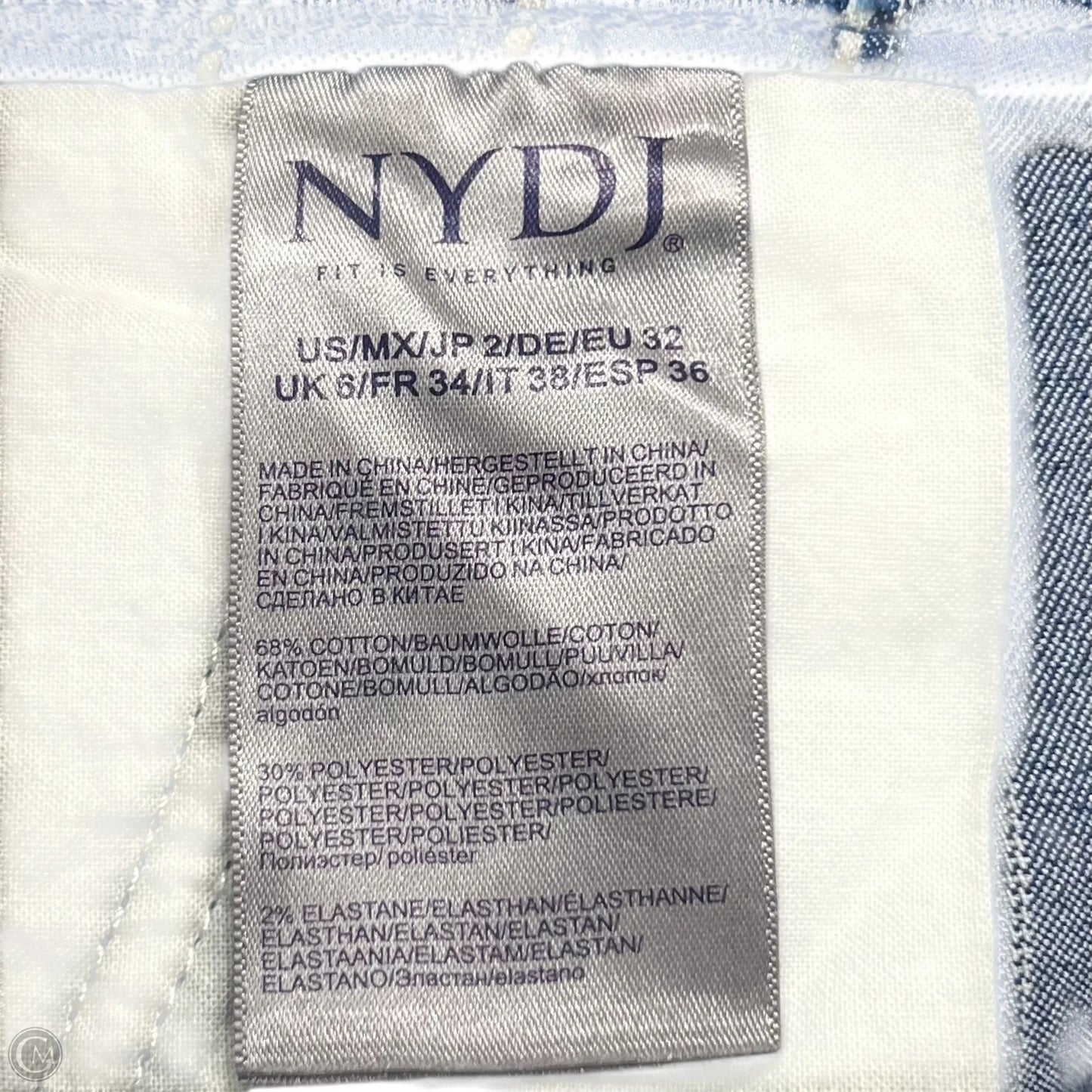 Jeans Wide Leg By Not Your Daughters Jeans In Blue & White, Size: 2