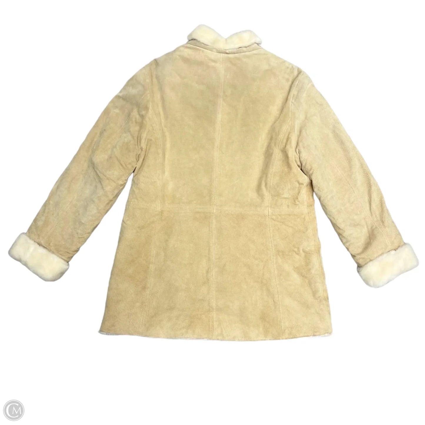 Coat Leather By London Fog In Cream, Size: M