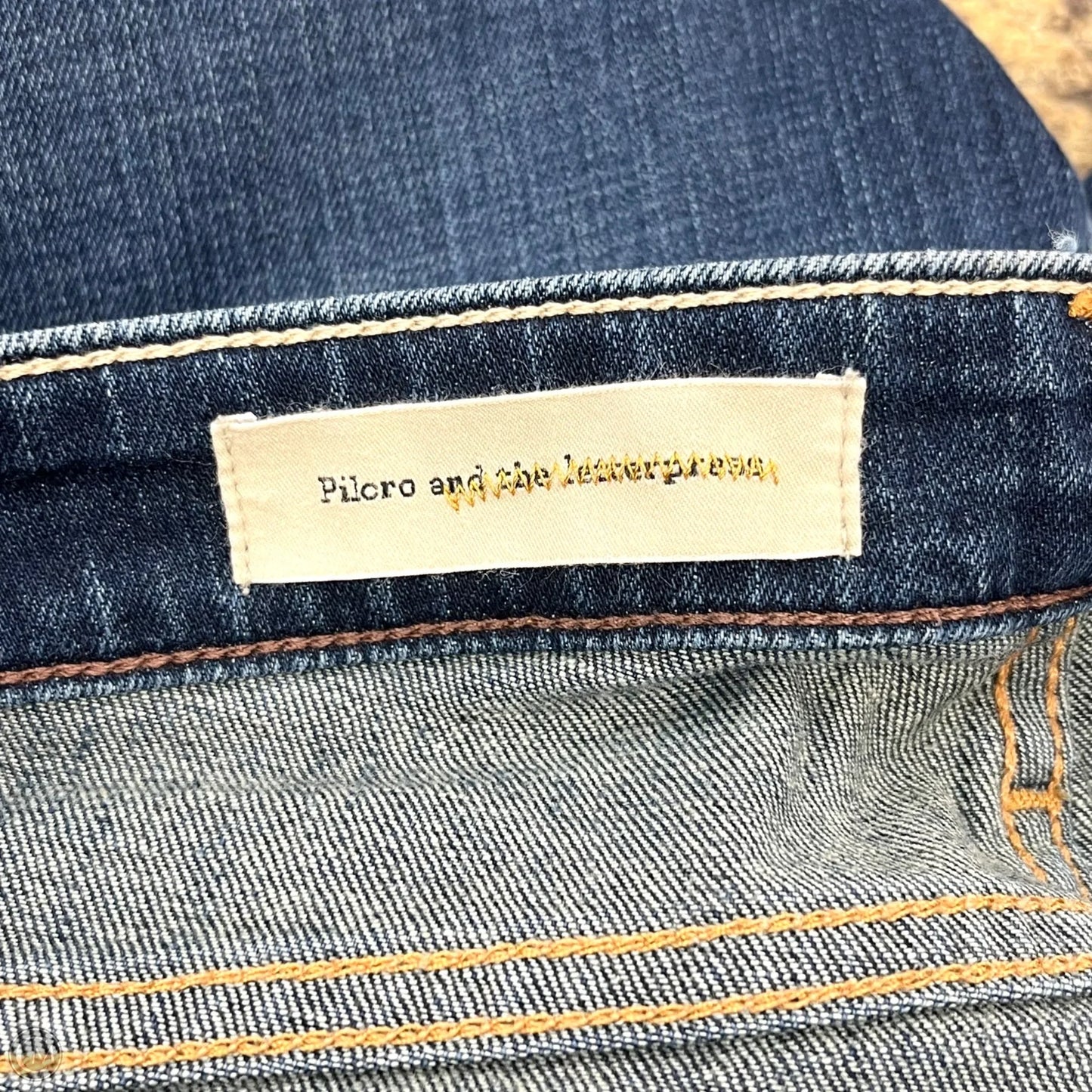 Jeans Straight By Pilcro In Blue Denim, Size: 8