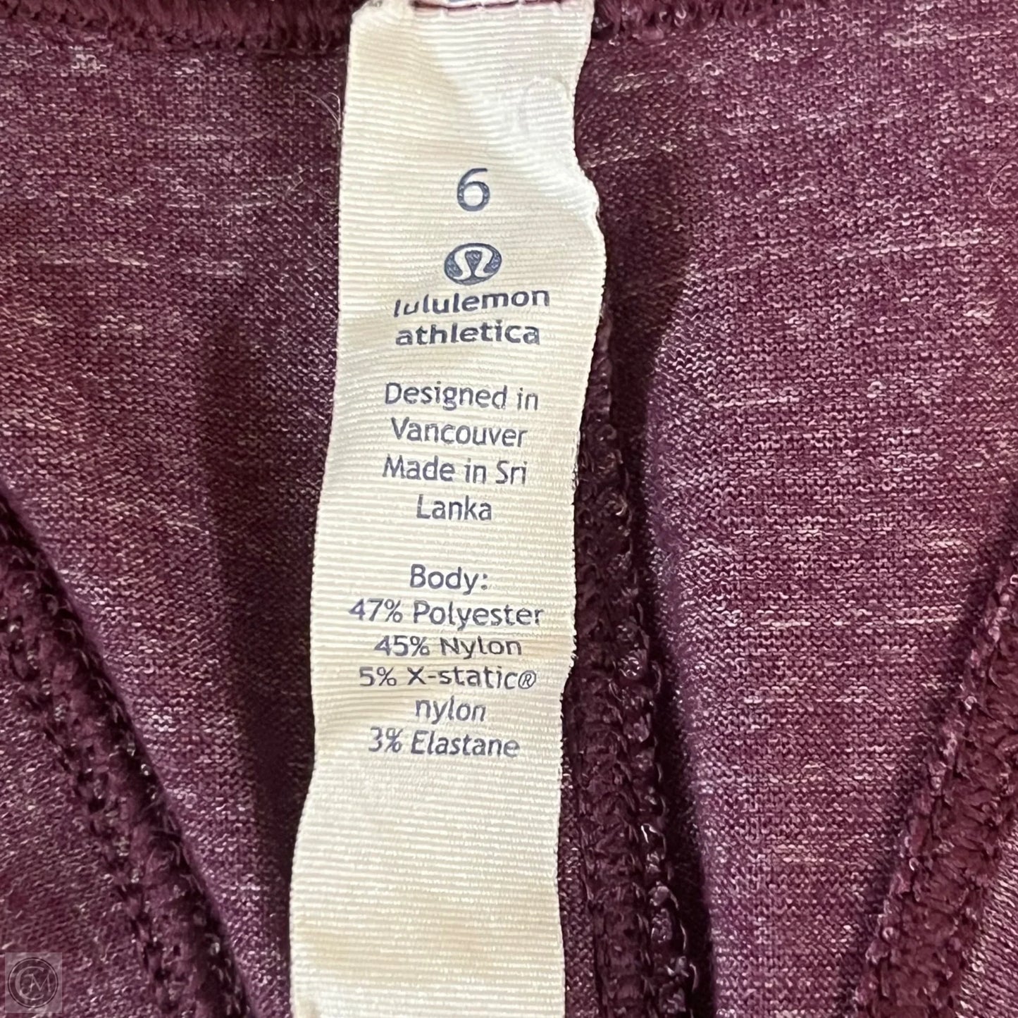 Athletic Tank Top By Lululemon In Purple, Size: S