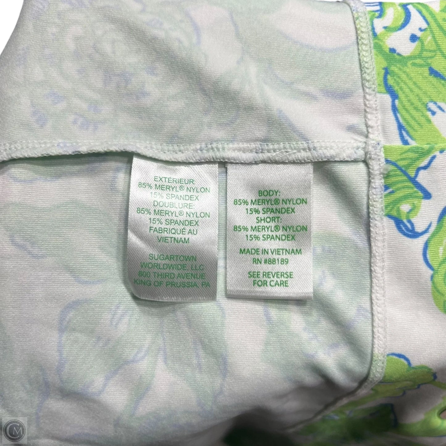Dress Designer By Lilly Pulitzer In Green & White, Size: S