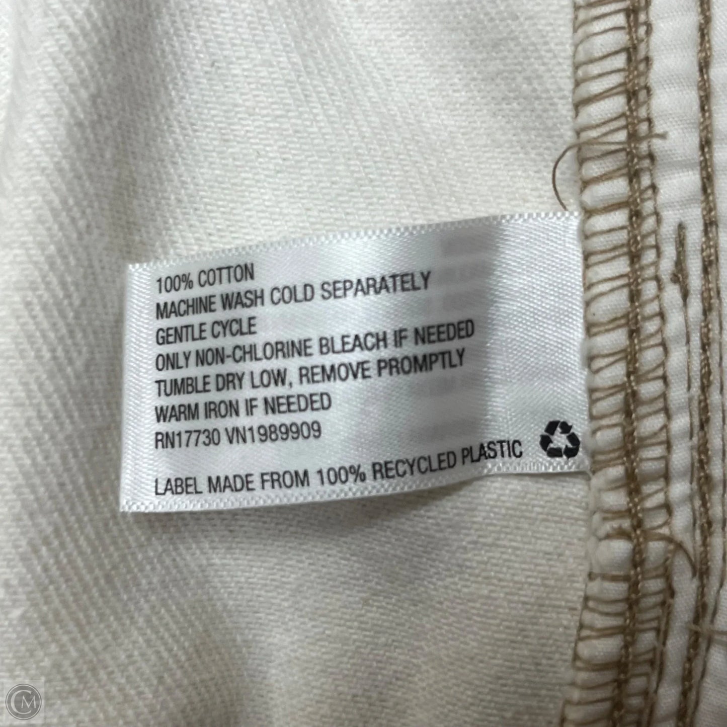 Jeans Straight By Future Collective In Cream Denim, Size: 24