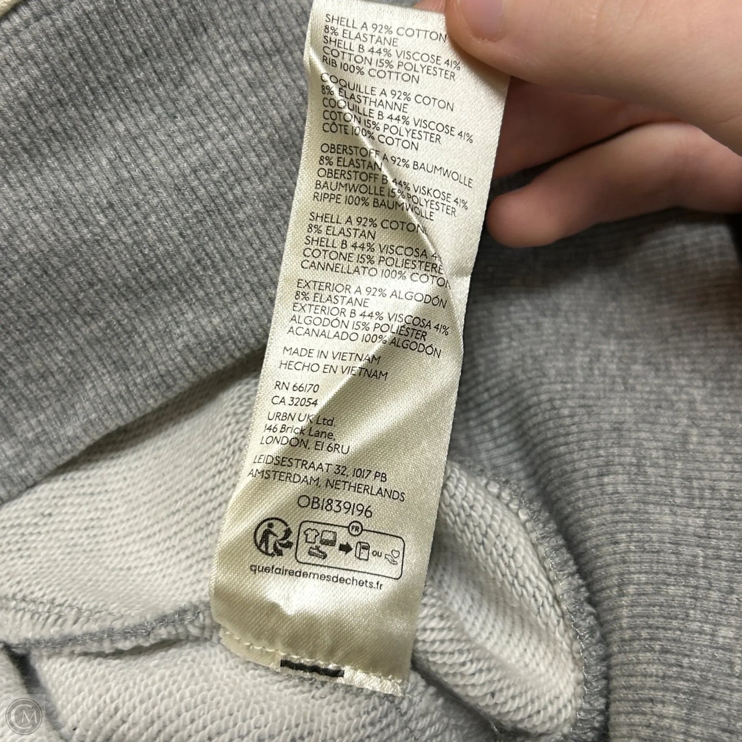 Sweatshirt Crewneck By Maeve In Grey & White, Size: Xs