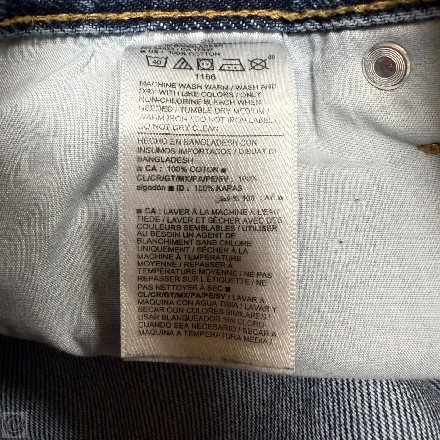 Jeans Straight By Old Navy In Blue Denim, Size: 20
