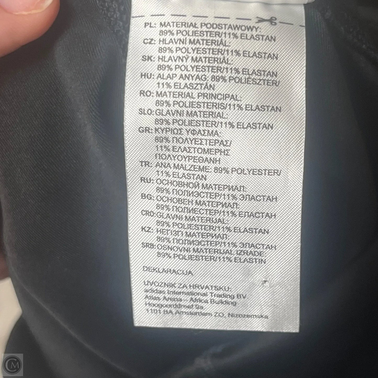 Athletic Leggings By Adidas In Black, Size: M