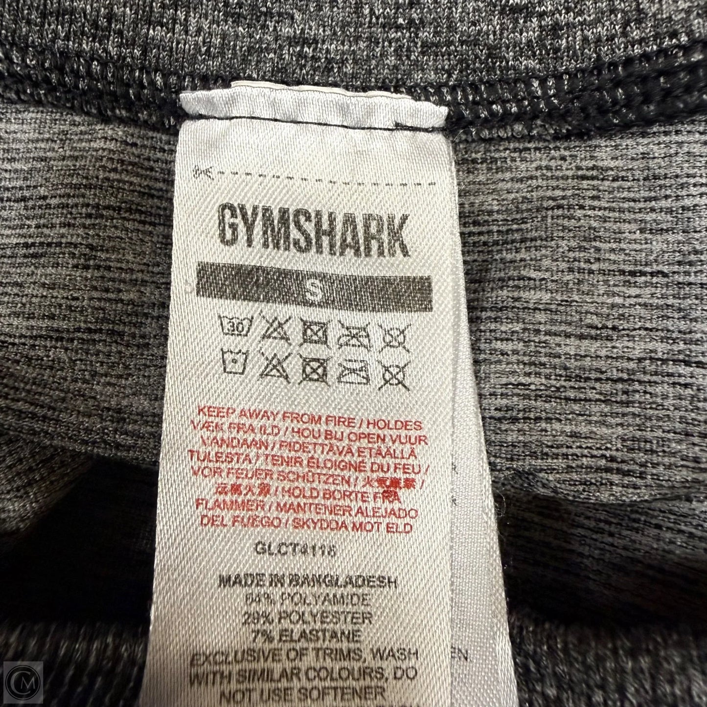 Athletic Top Long Sleeve Crewneck By Gym Shark In Grey, Size: S