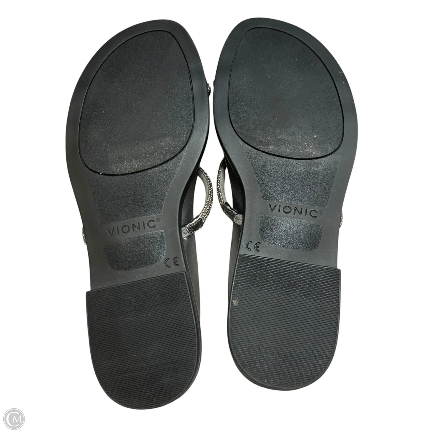 Sandals Flats By Vionic In Silver, Size: 8.5