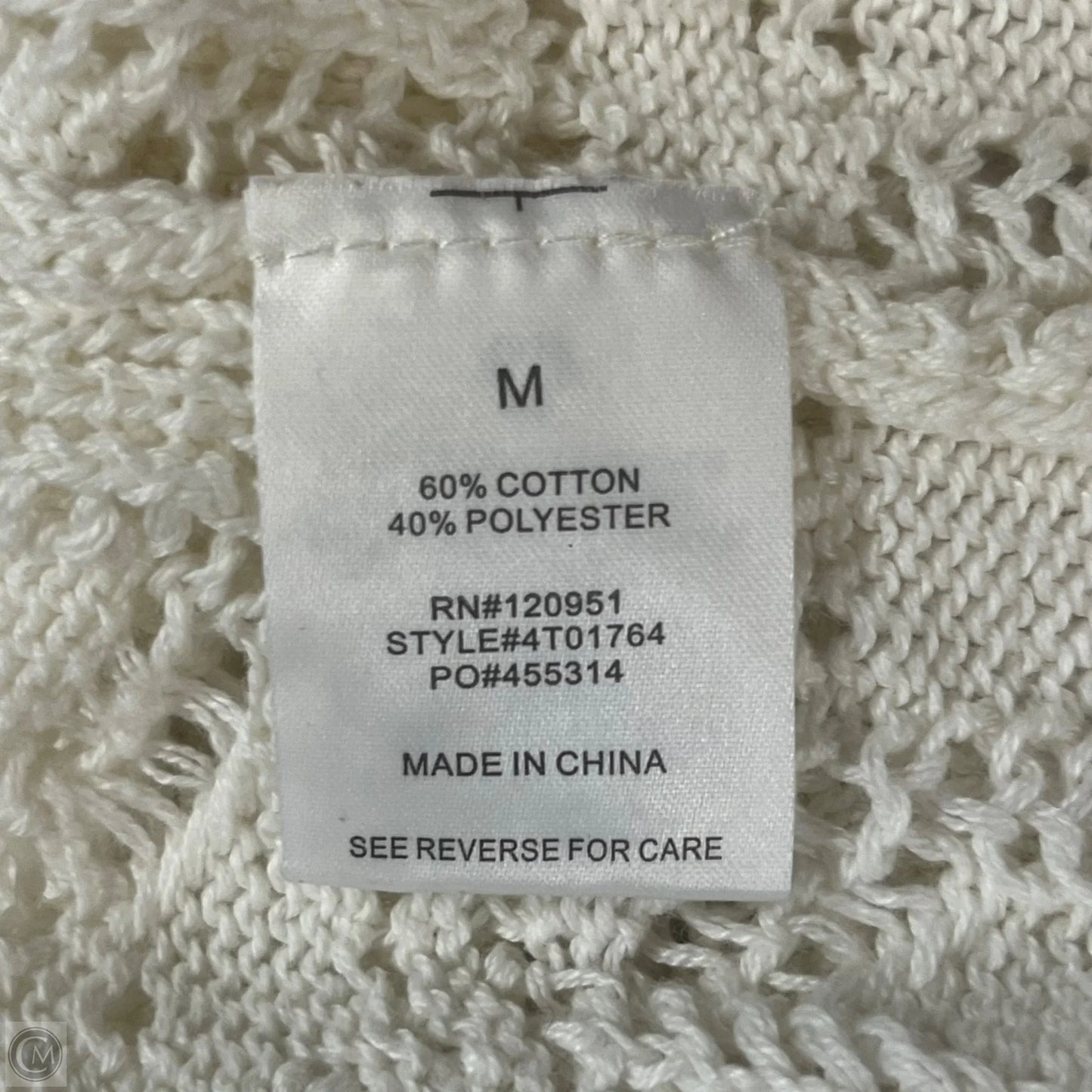 Sweater Short Sleeve By Pink Rose In Cream, Size: M