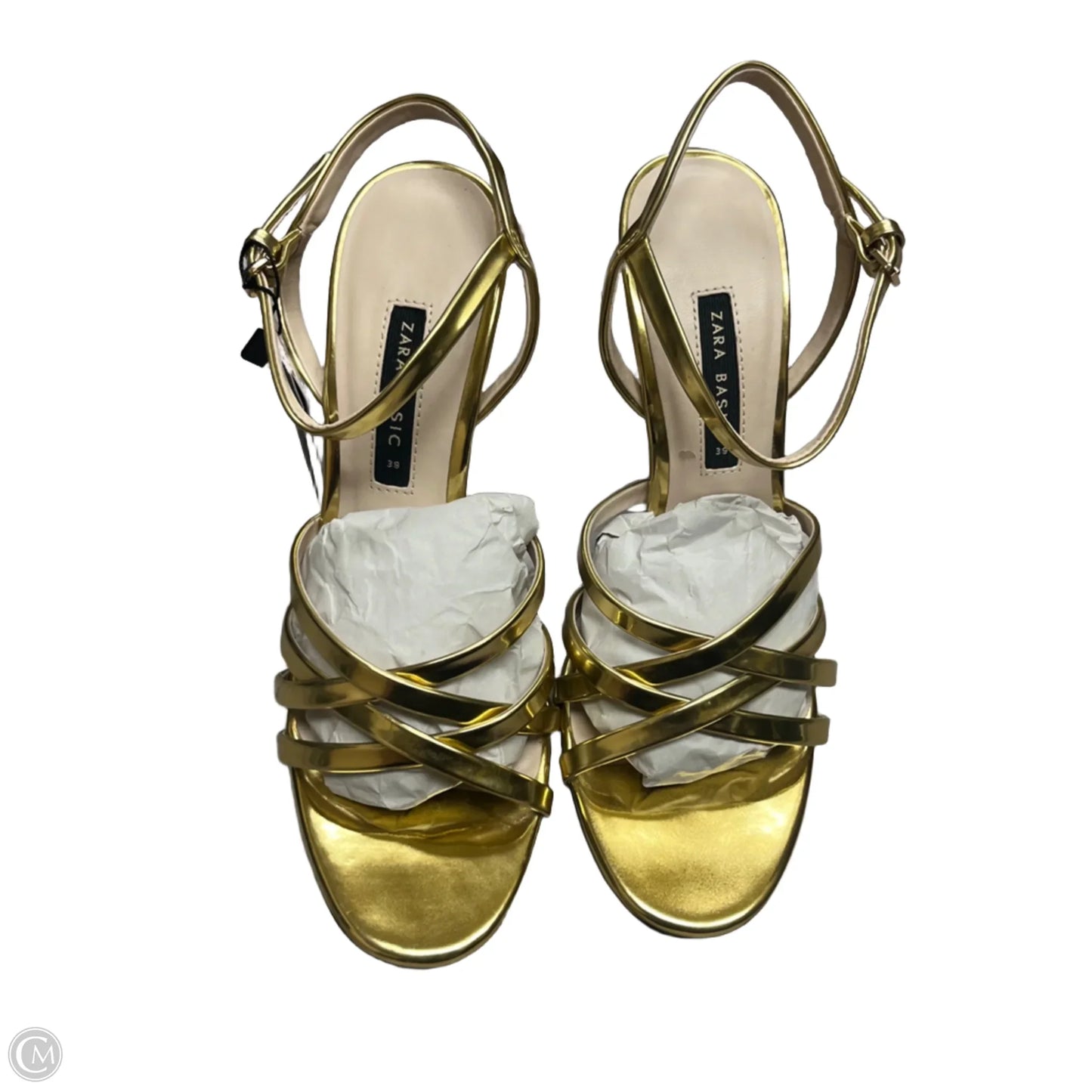 Sandals Heels Stiletto By Zara In Green, Size: 8.5