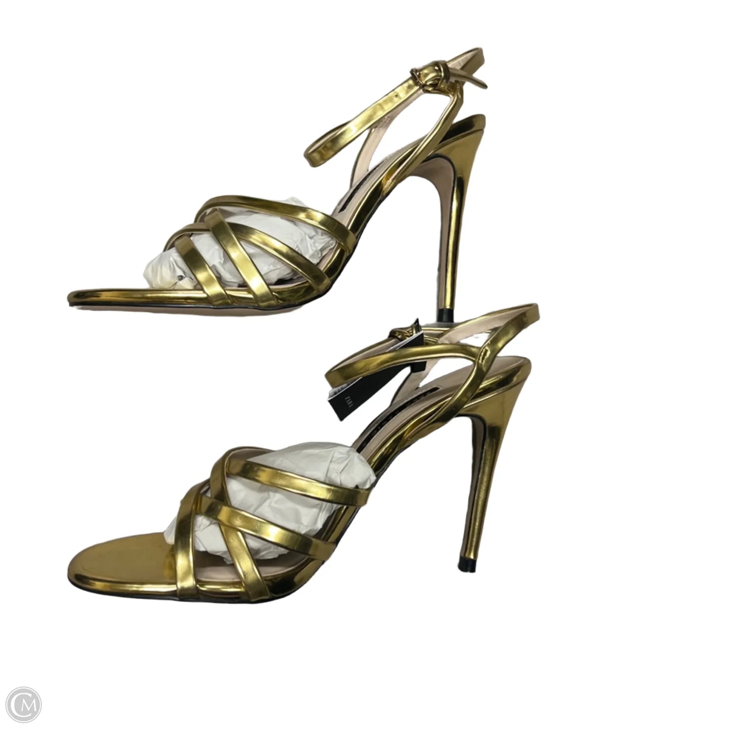 Sandals Heels Stiletto By Zara In Green, Size: 8.5