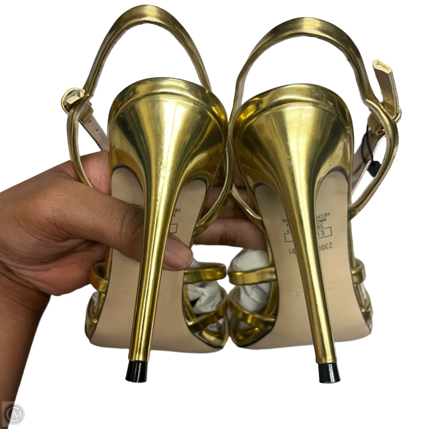 Sandals Heels Stiletto By Zara In Green, Size: 8.5