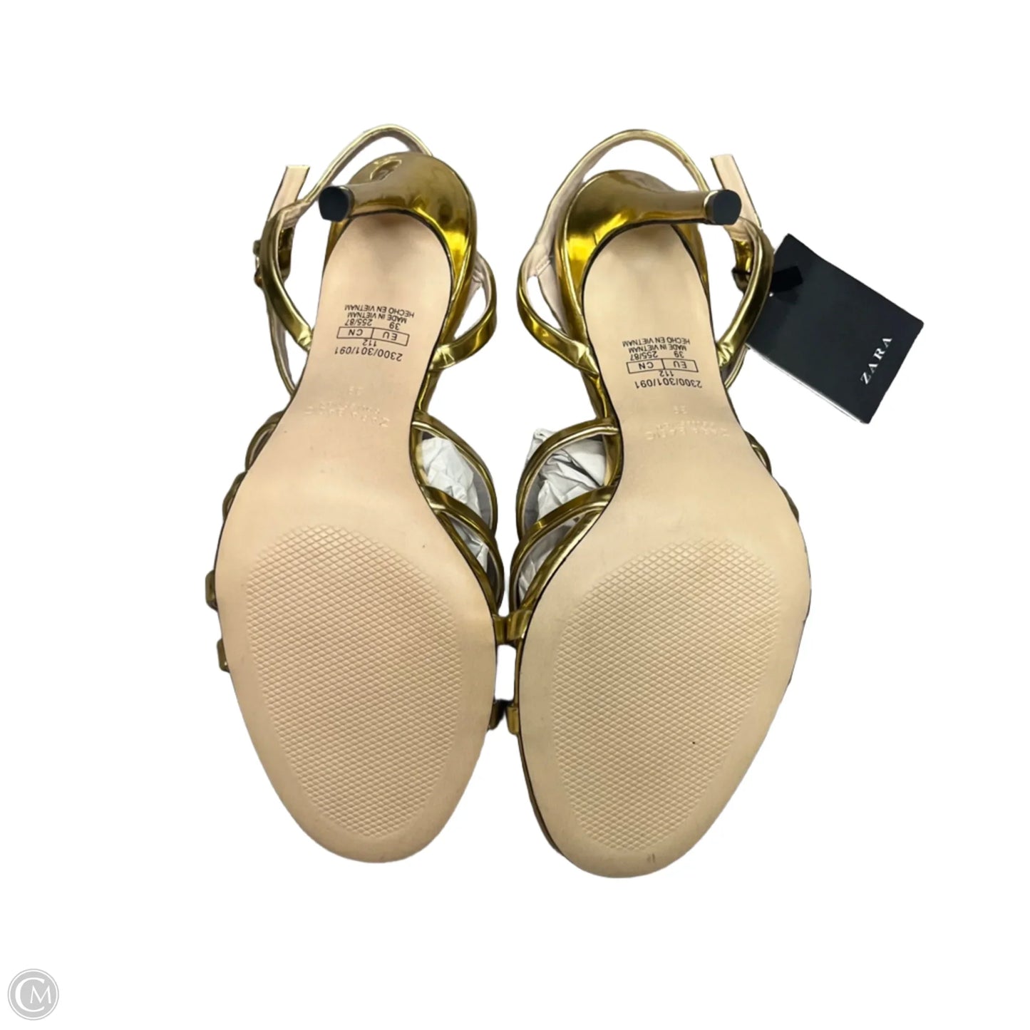 Sandals Heels Stiletto By Zara In Green, Size: 8.5
