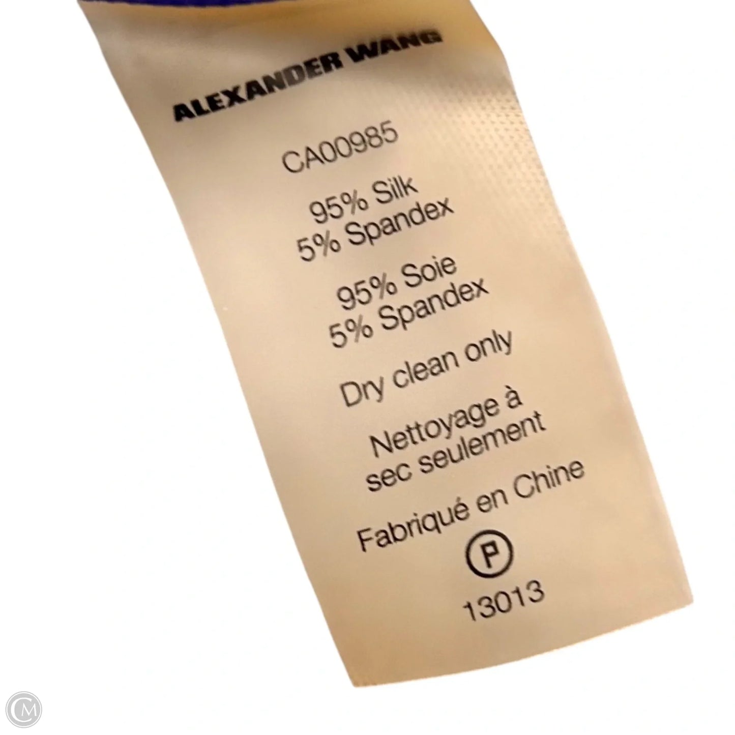 Top Short Sleeve Luxury Designer By Alexander Wang In Aquamarine, Size: Xs