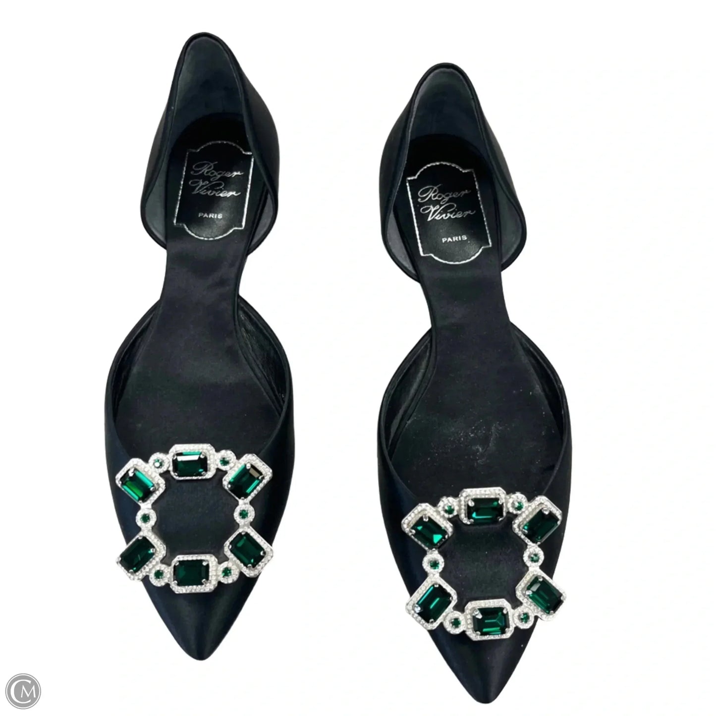 Shoes Designer By Roger Vivier In Black & Green, Size: 8.5