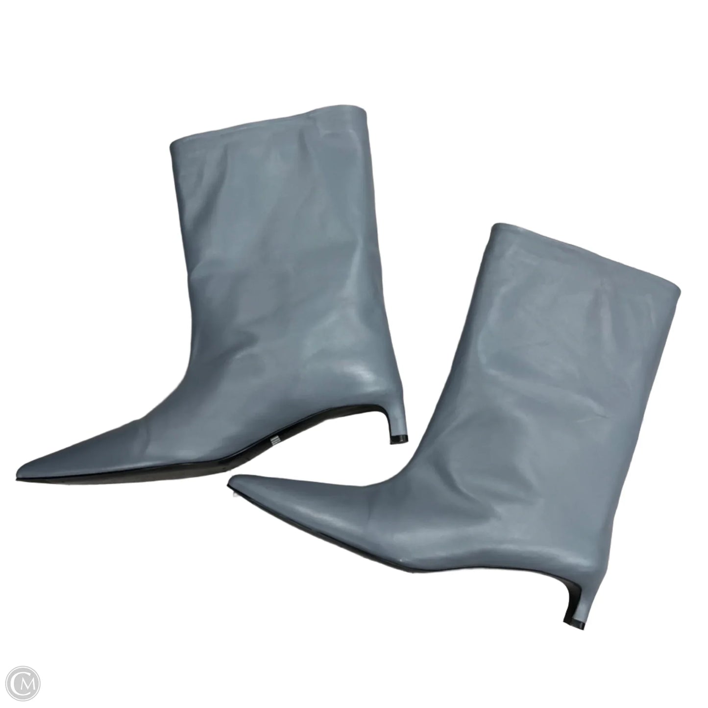 Boots Mid-calf Heels By Jil Sander In Blue, Size: 9.5