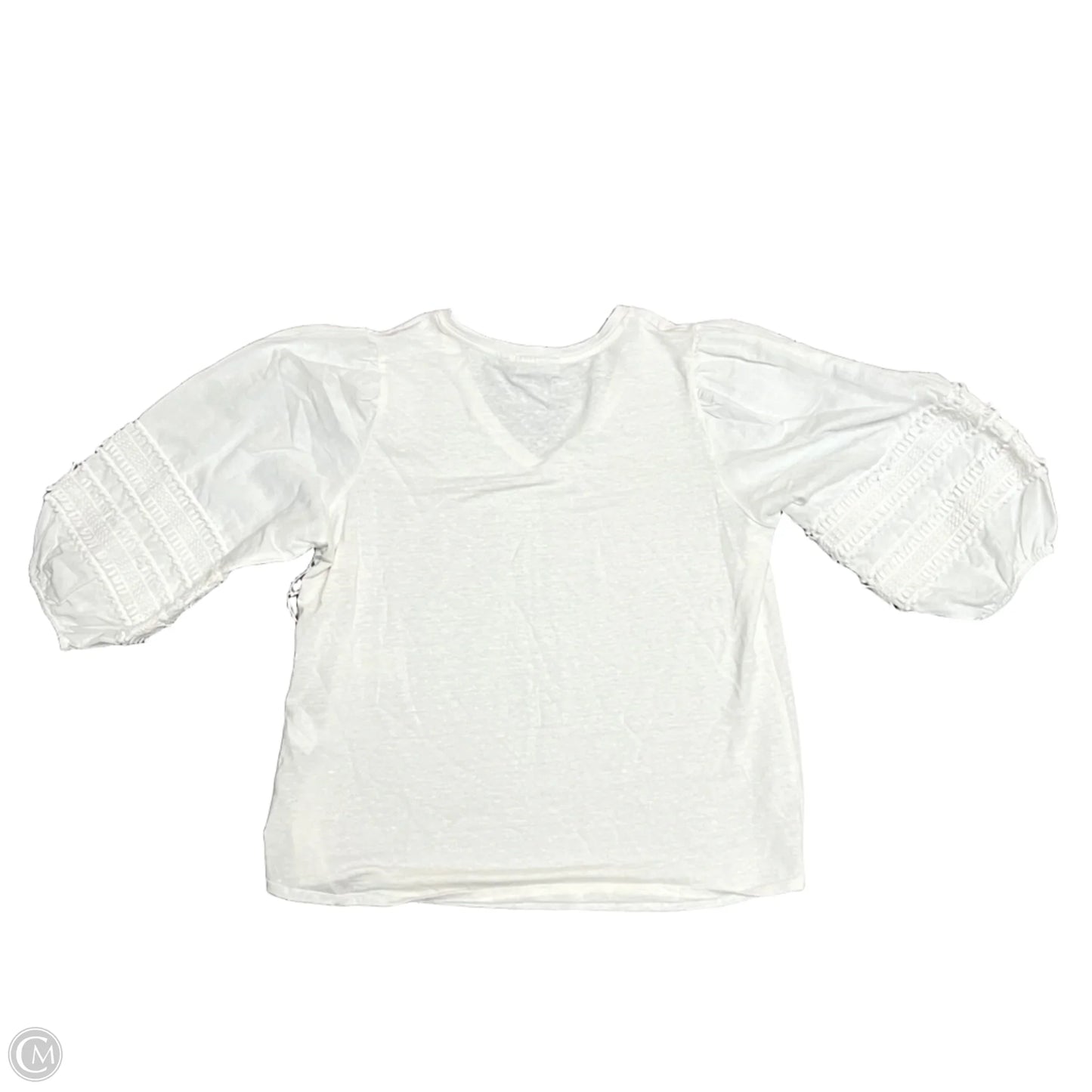 Top Short Sleeve By Chicos In White, Size: L