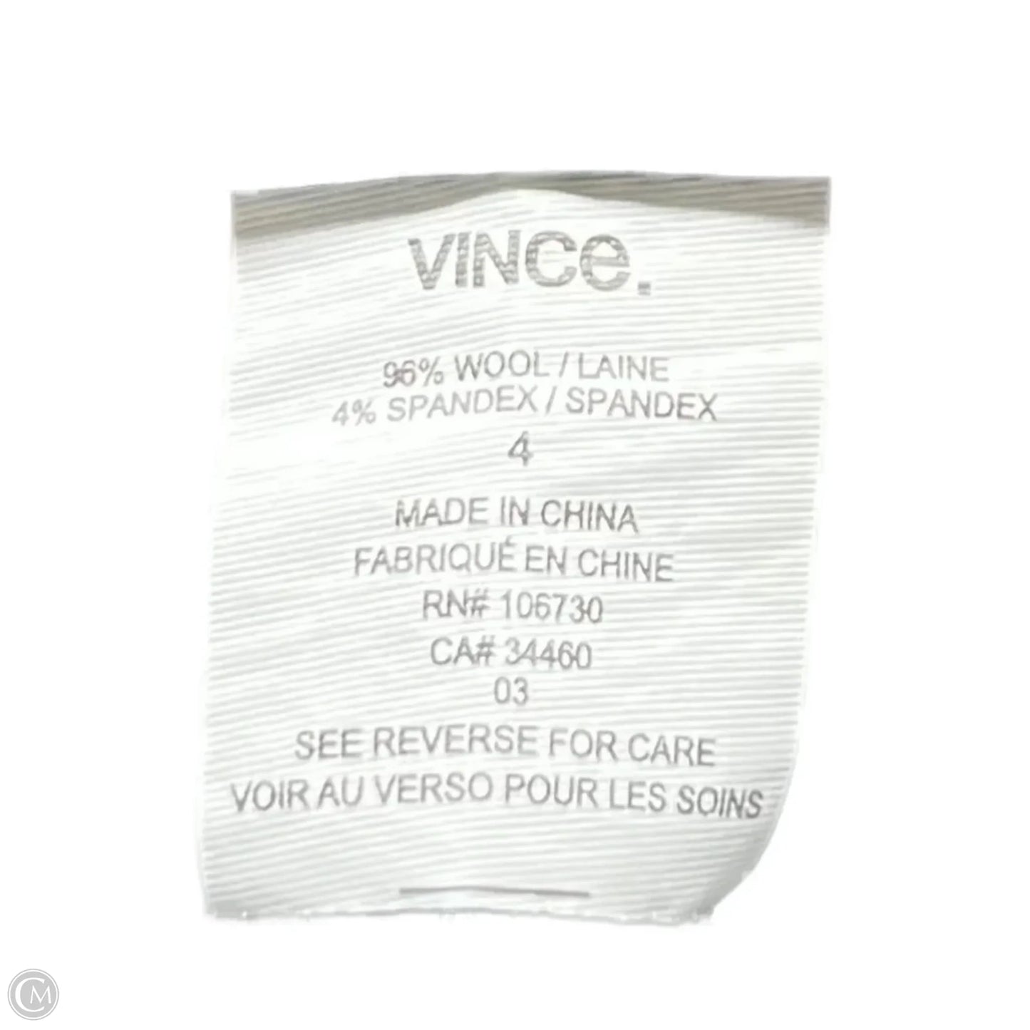 Pants Dress By Vince In Black & Cream, Size: 4