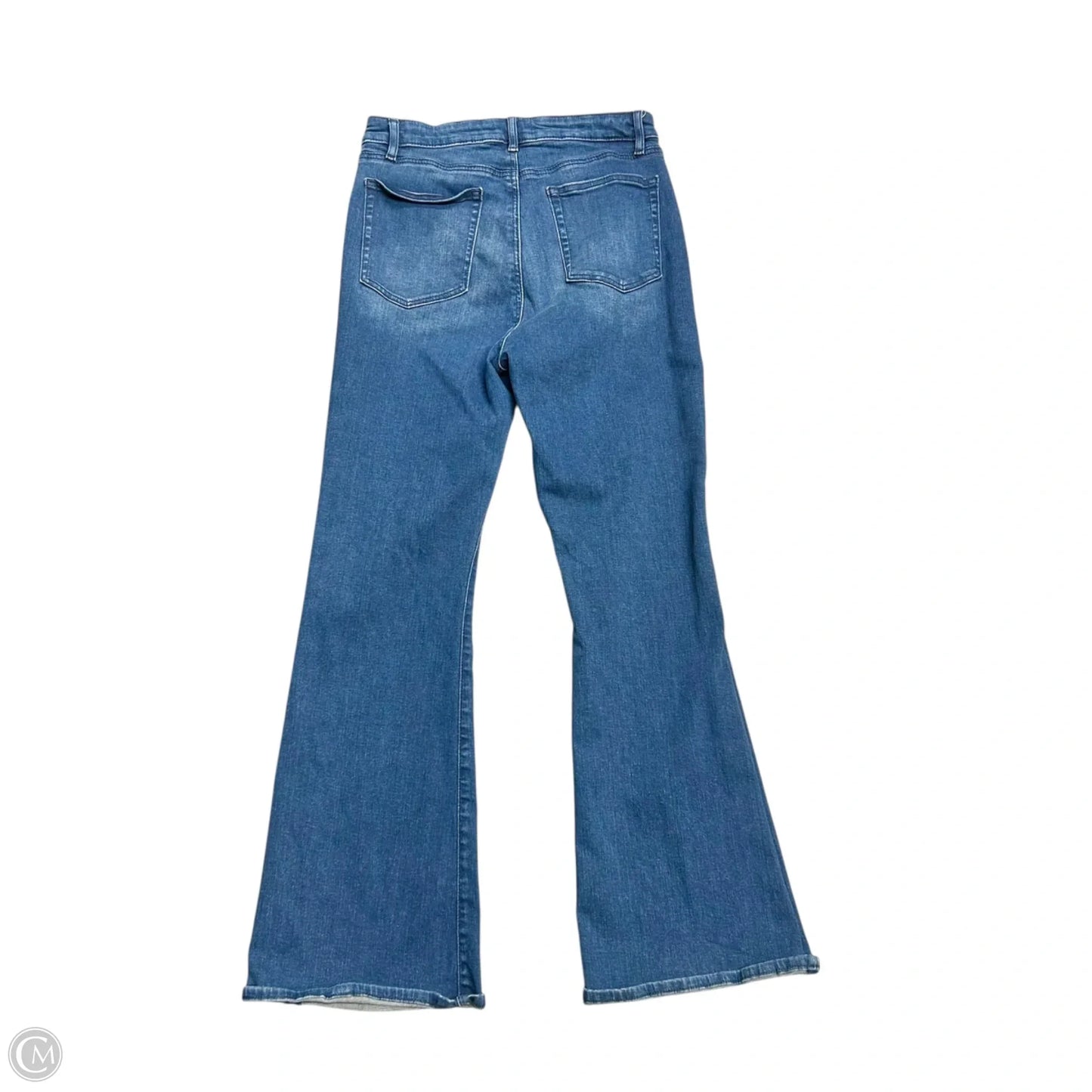 Jeans Flared By Loft In Blue Denim, Size: 12