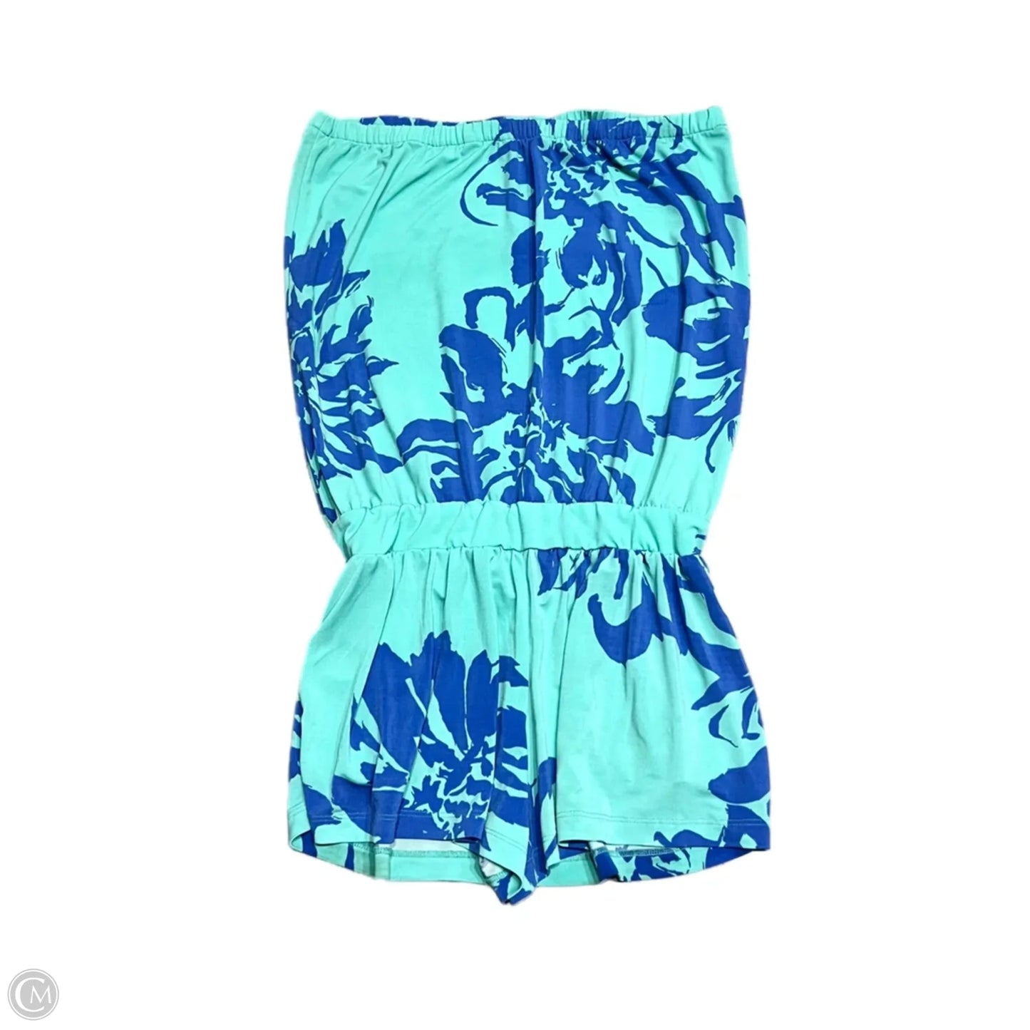 Romper By Tori Richards In Blue & Green, Size: Xs