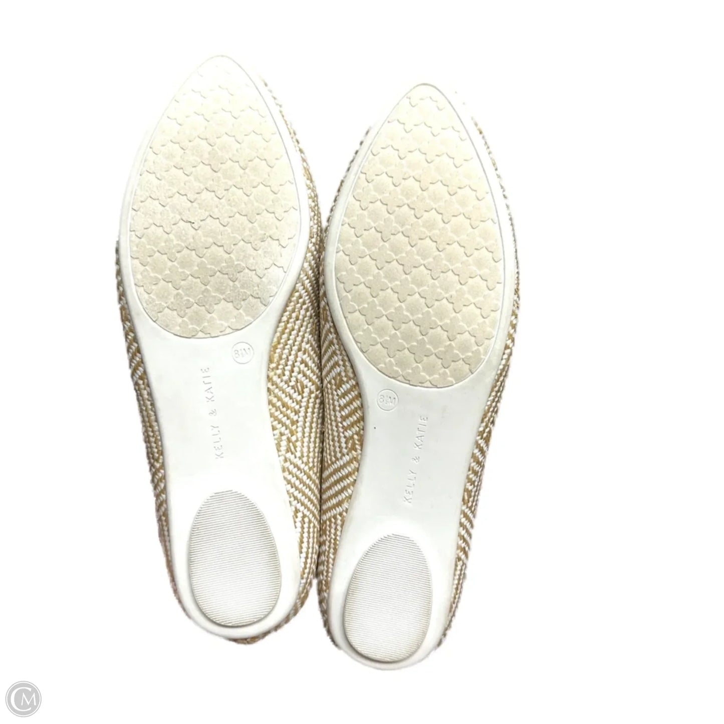 Shoes Flats By Kelly And Katie In Tan & White, Size: 8.5
