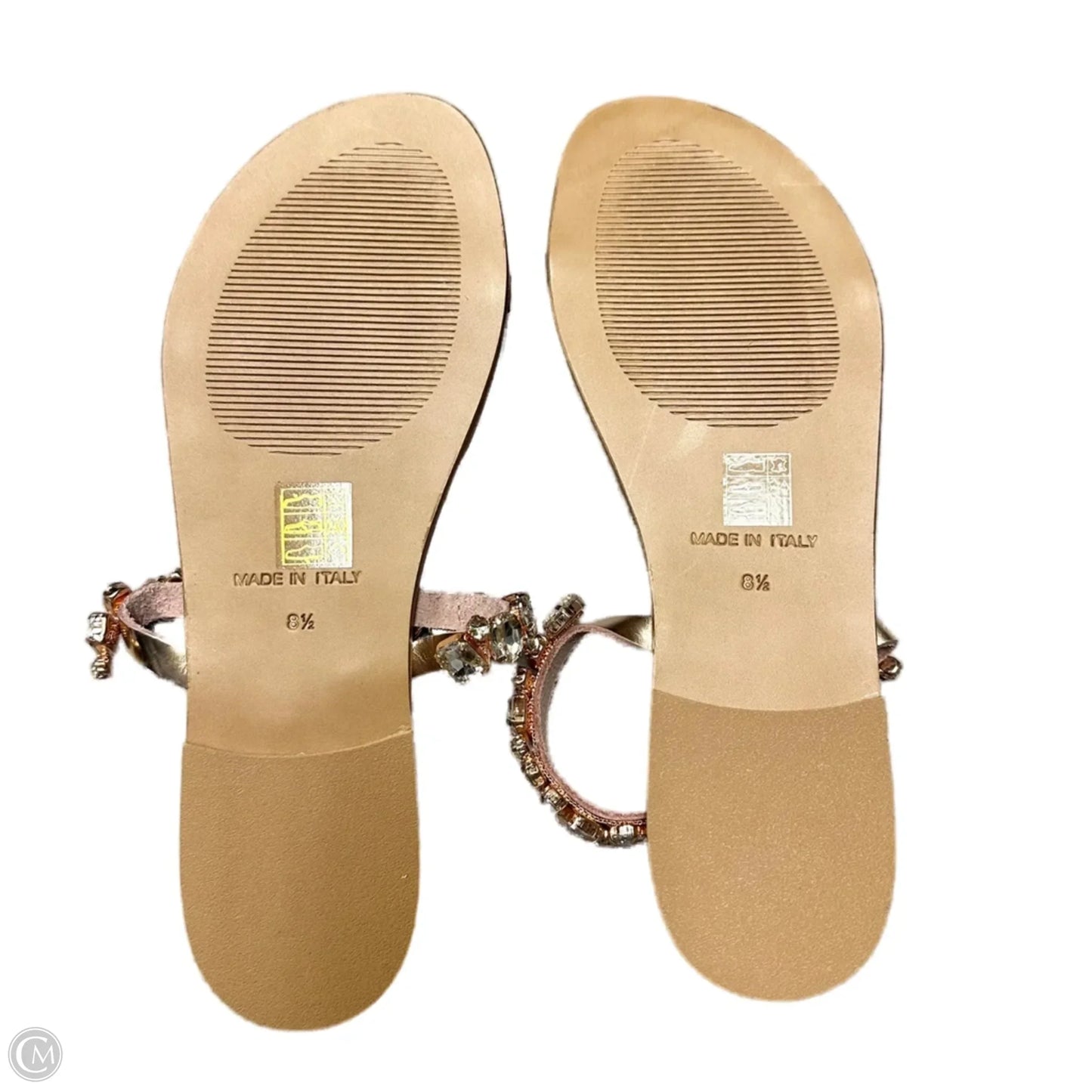 Sandals Flats By Badgley Mischka In Rose Gold, Size: 8.5