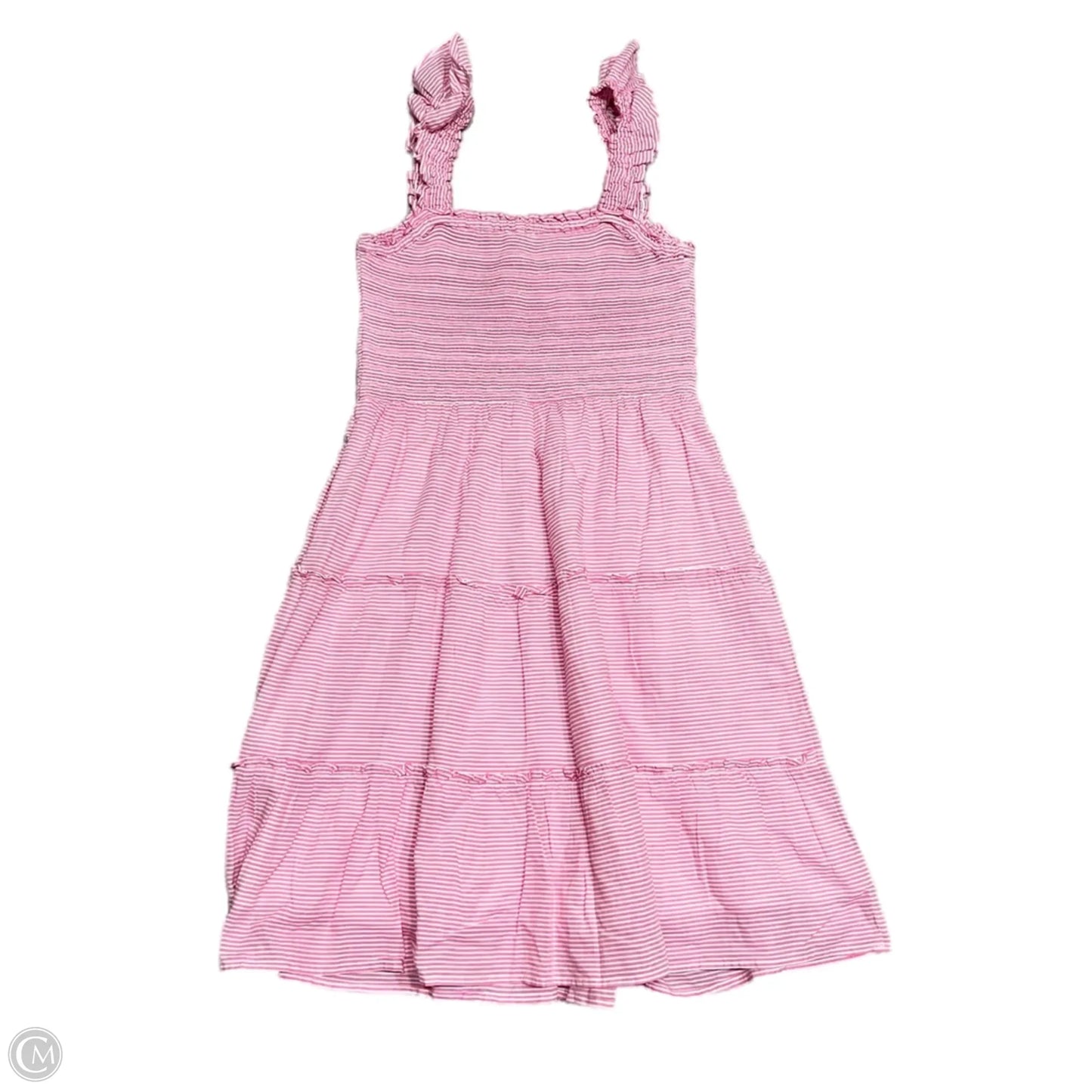 Dress Casual Midi By J. Crew In Pink & White, Size: S