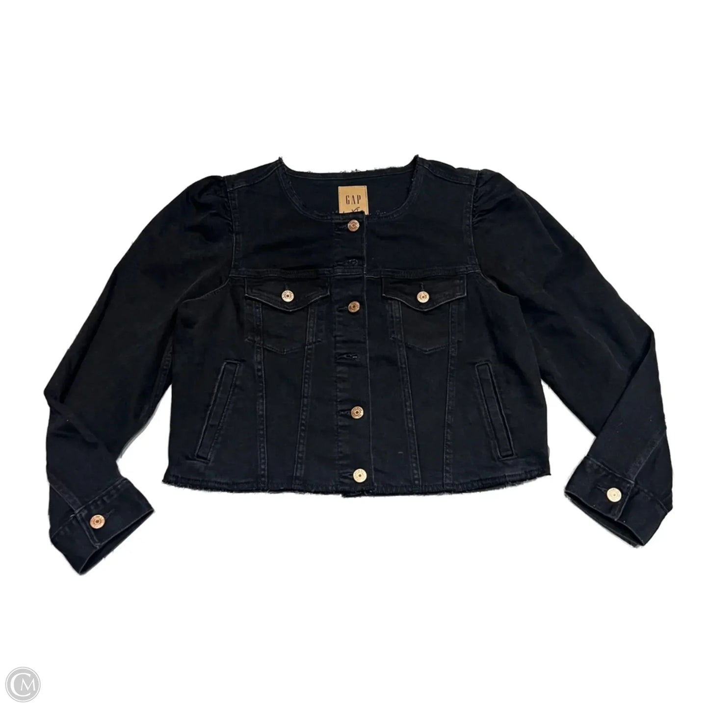 Jacket Denim By Gap In Black, Size: Mp
