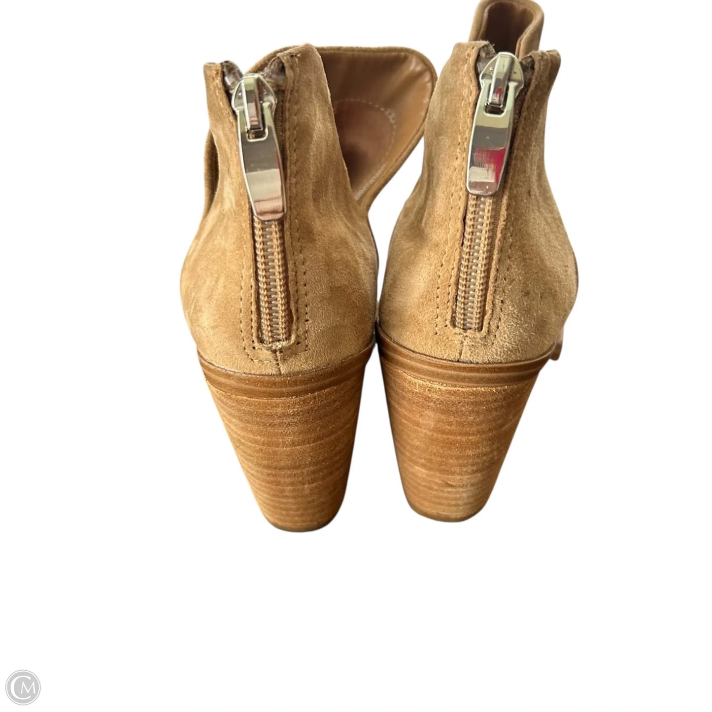 Boots Ankle Heels By Steve Madden In Tan, Size: 6.5