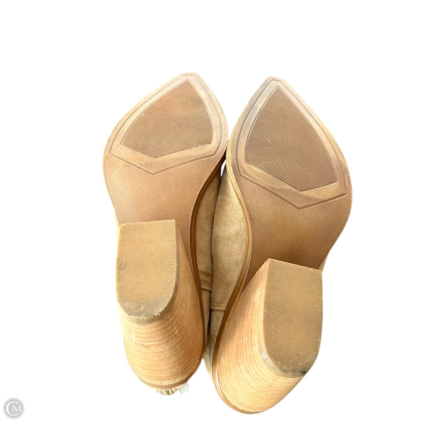 Boots Ankle Heels By Steve Madden In Tan, Size: 6.5