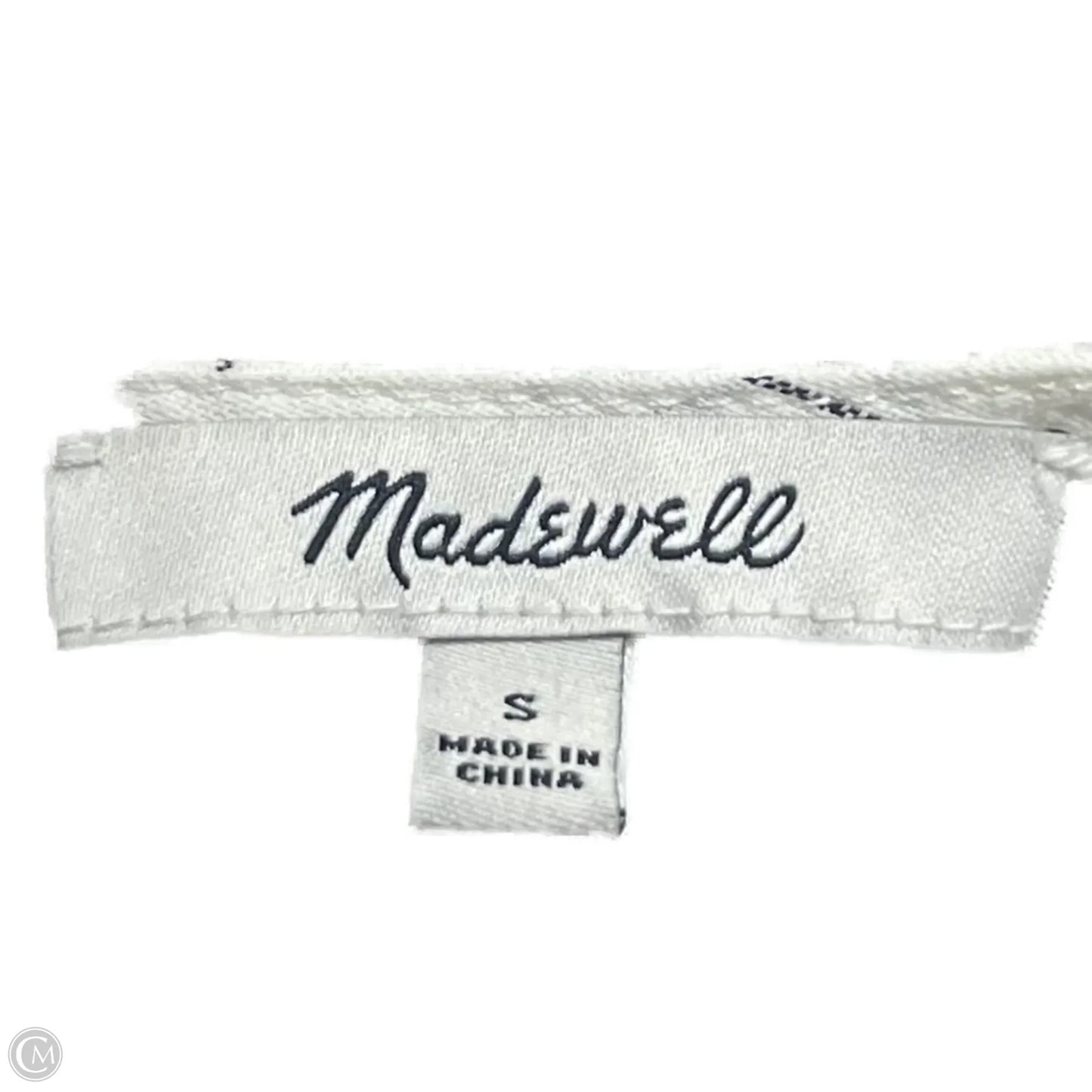 Top Long Sleeve By Madewell In Blue & Cream, Size: S