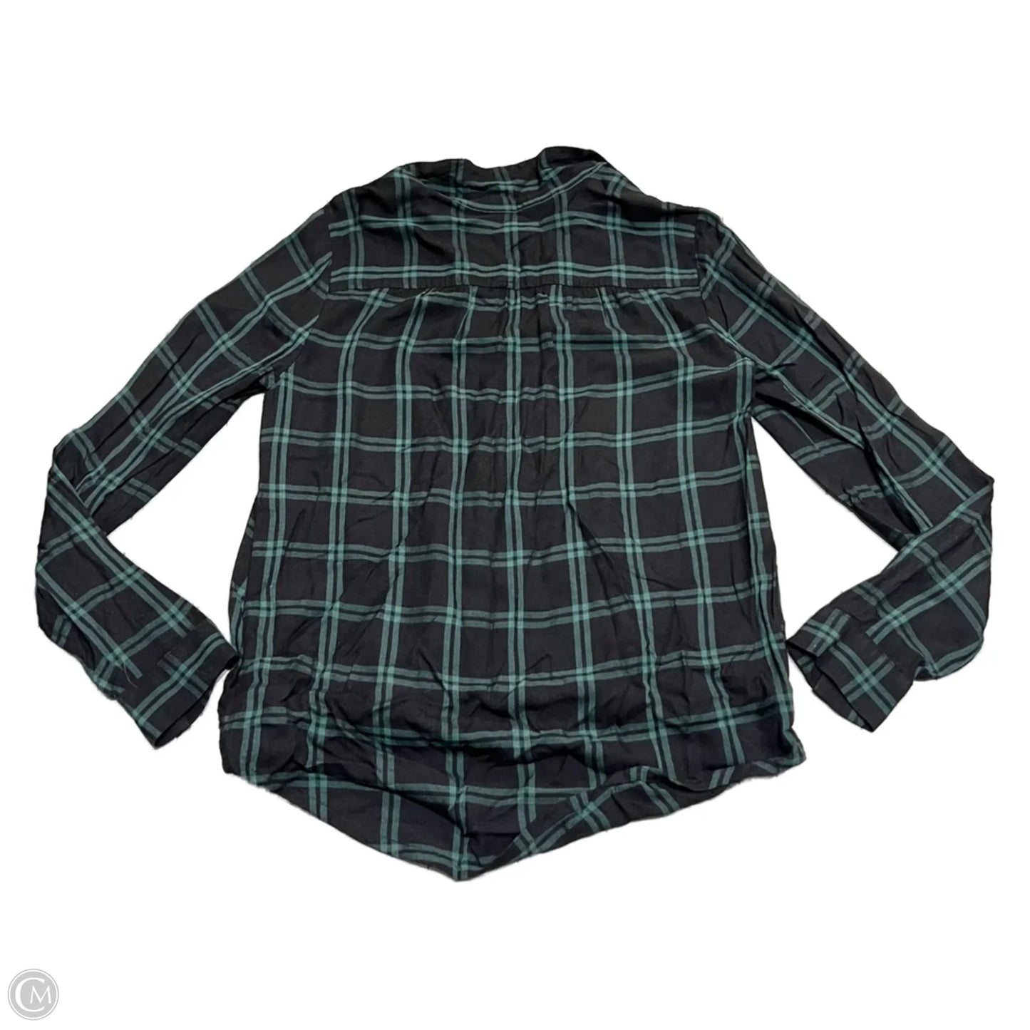 Top Long Sleeve By Madewell In Black & Green, Size: S