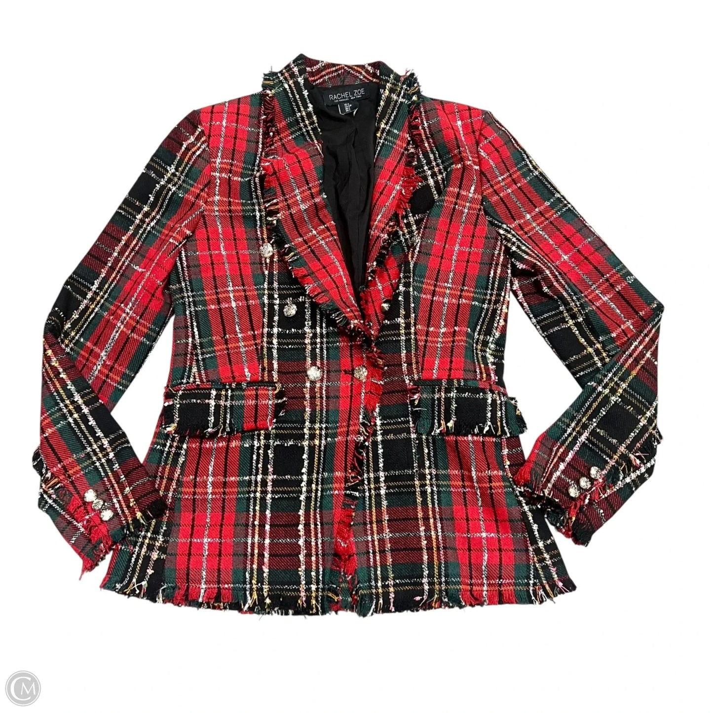 Blazer By Rachel Zoe In Green & Red, Size: S
