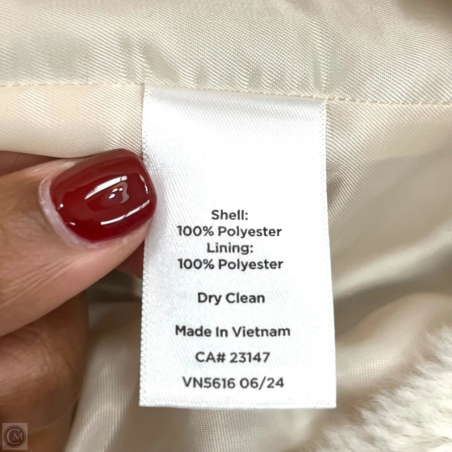 Coat Faux Fur & Sherpa By Talbots In Cream, Size: 3x