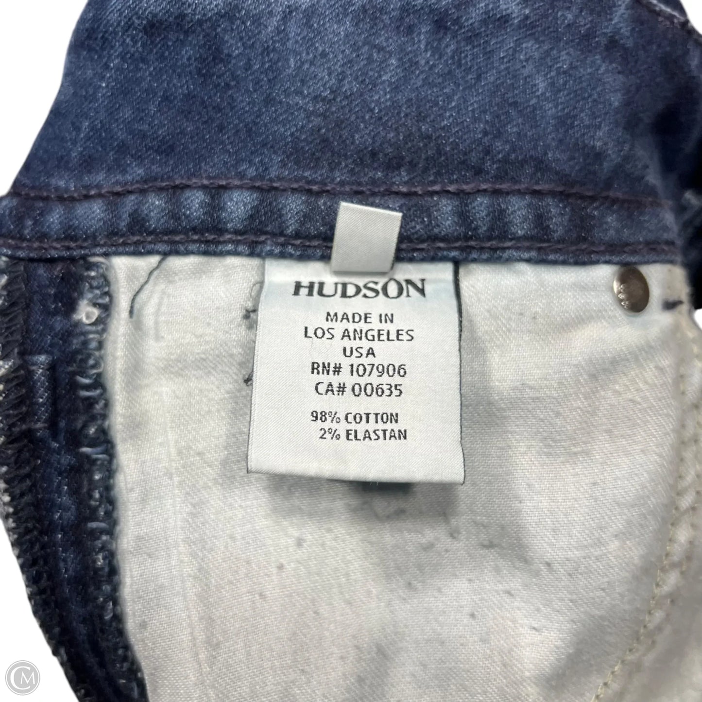 Jeans Flared By Hudson In Blue Denim, Size: 4
