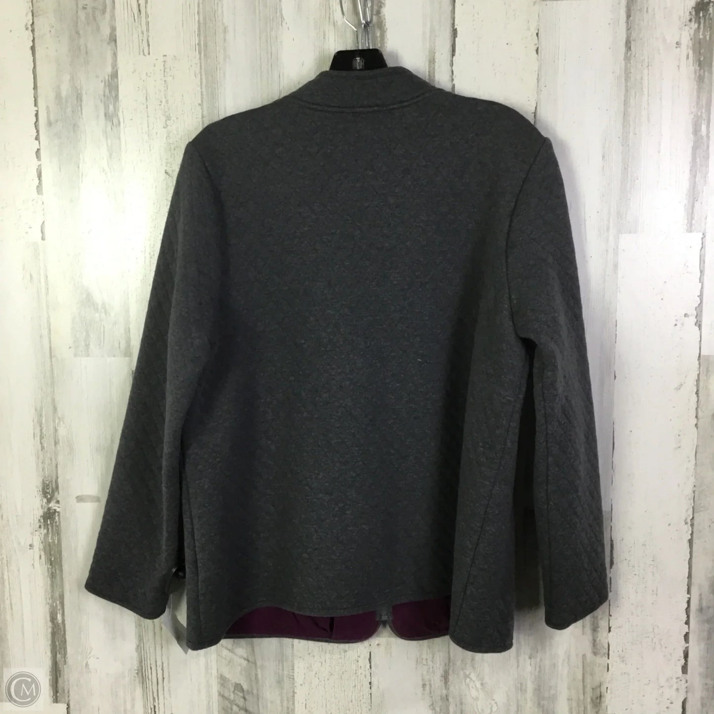 Jacket Shirt By Talbots In Grey, Size: 1x