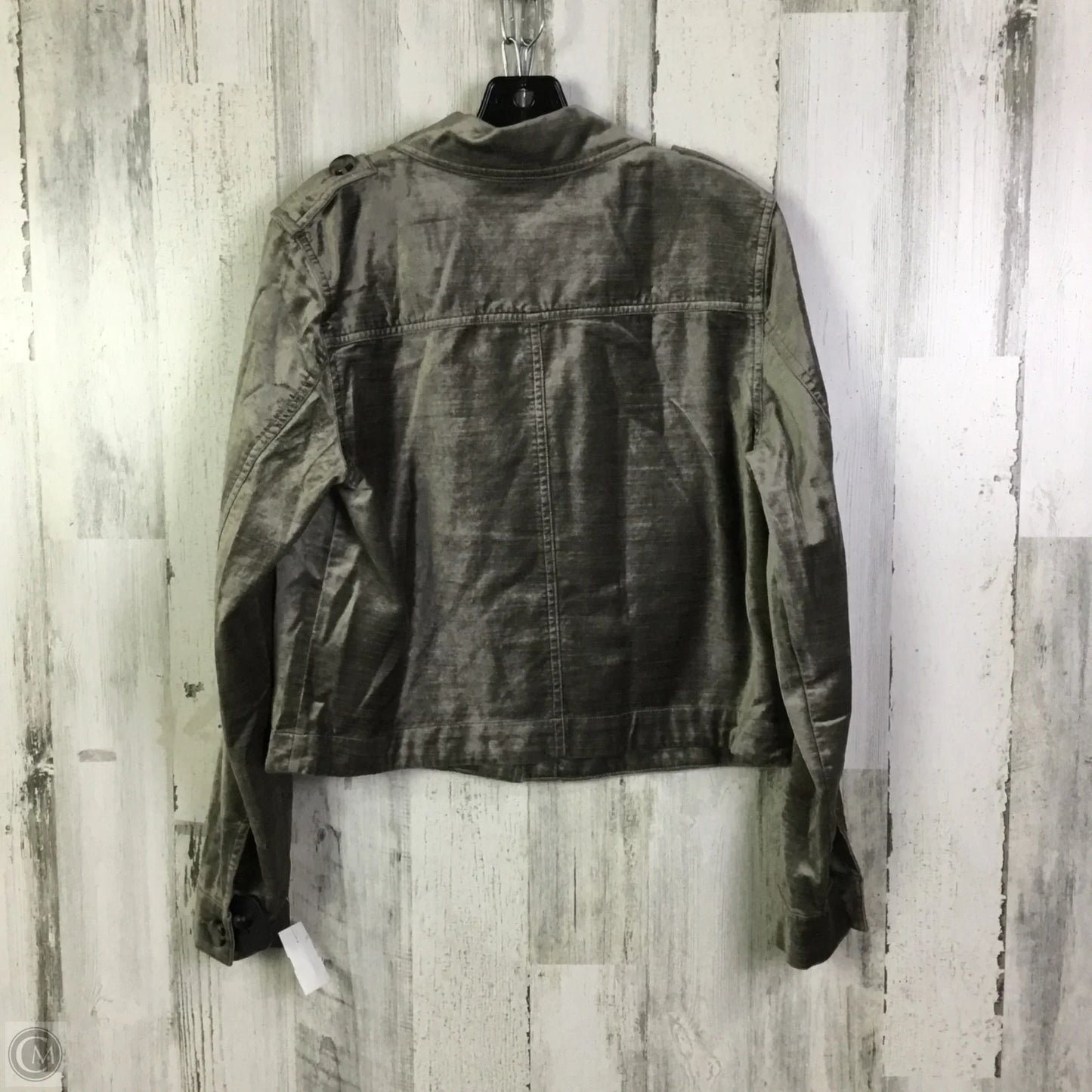 Jacket Shirt By Cabi In Grey, Size: M