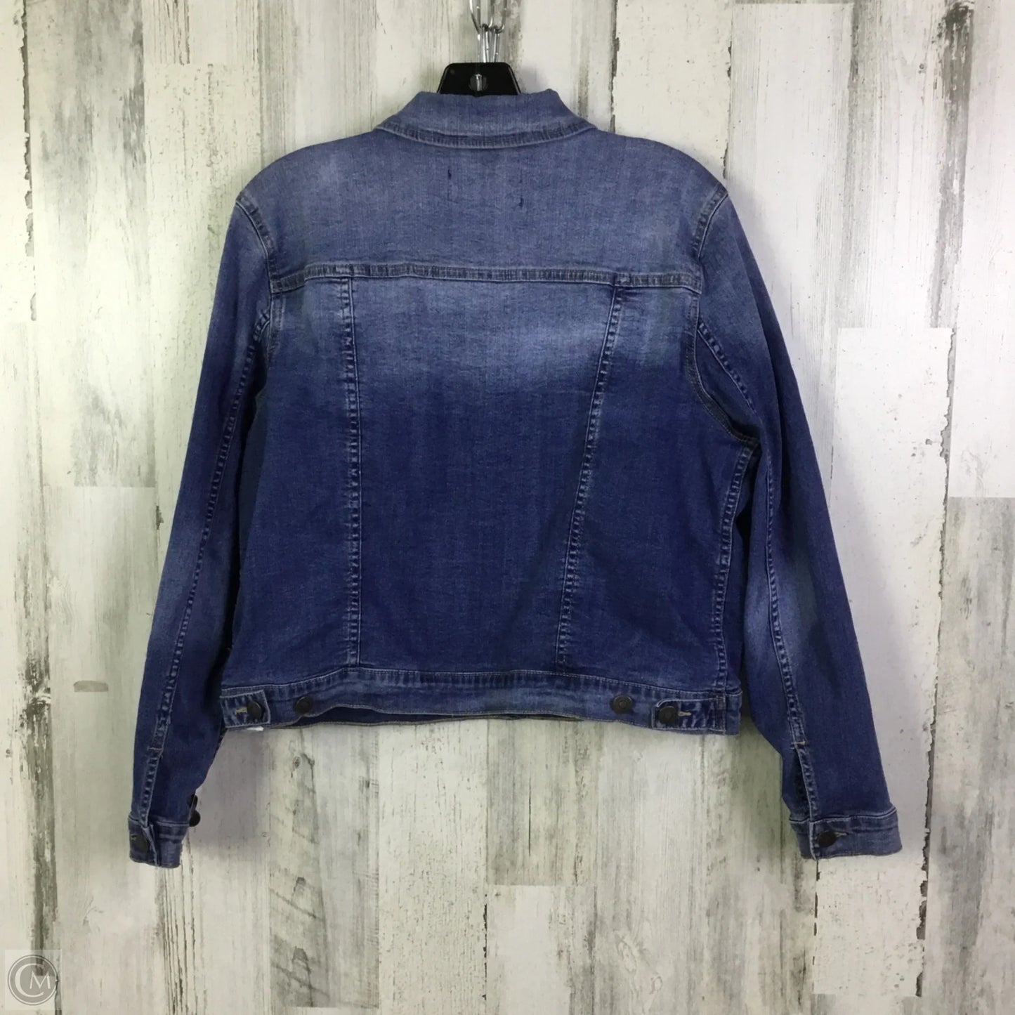 Jacket Denim By Calvin Klein In Blue Denim, Size: Lp