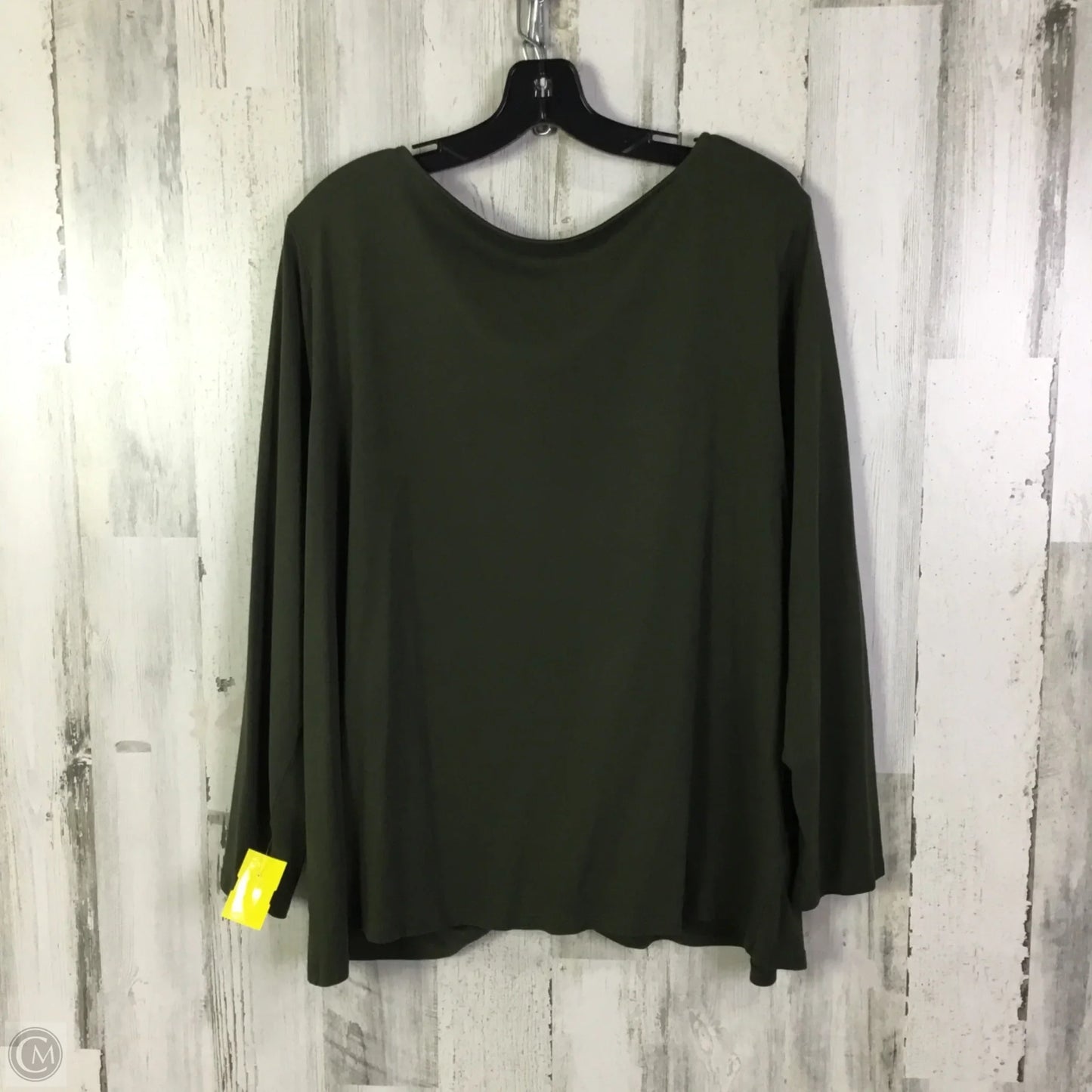 Top Long Sleeve Basic By Clothes Mentor In Green, Size: 2x