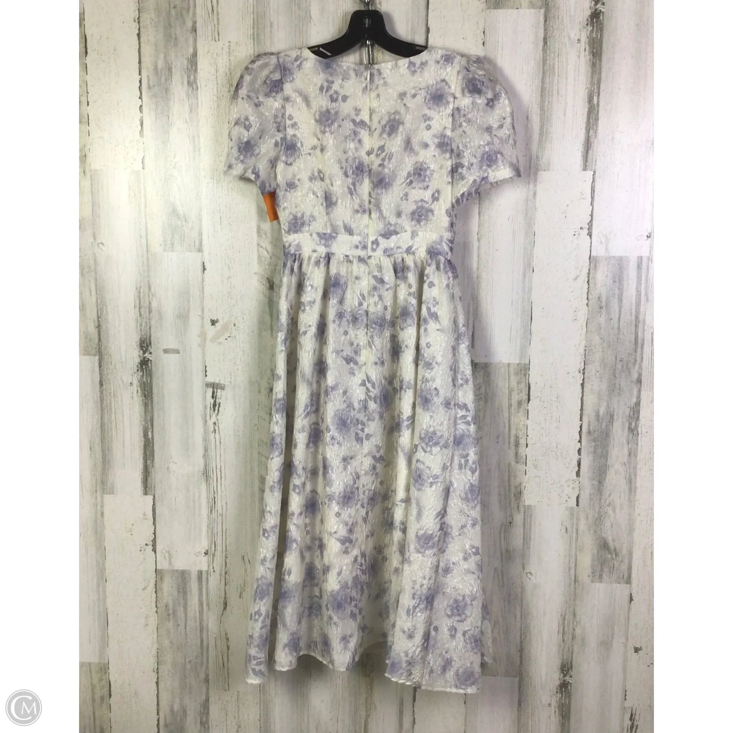 Dress Party Midi By Clothes Mentor In Blue & White, Size: S