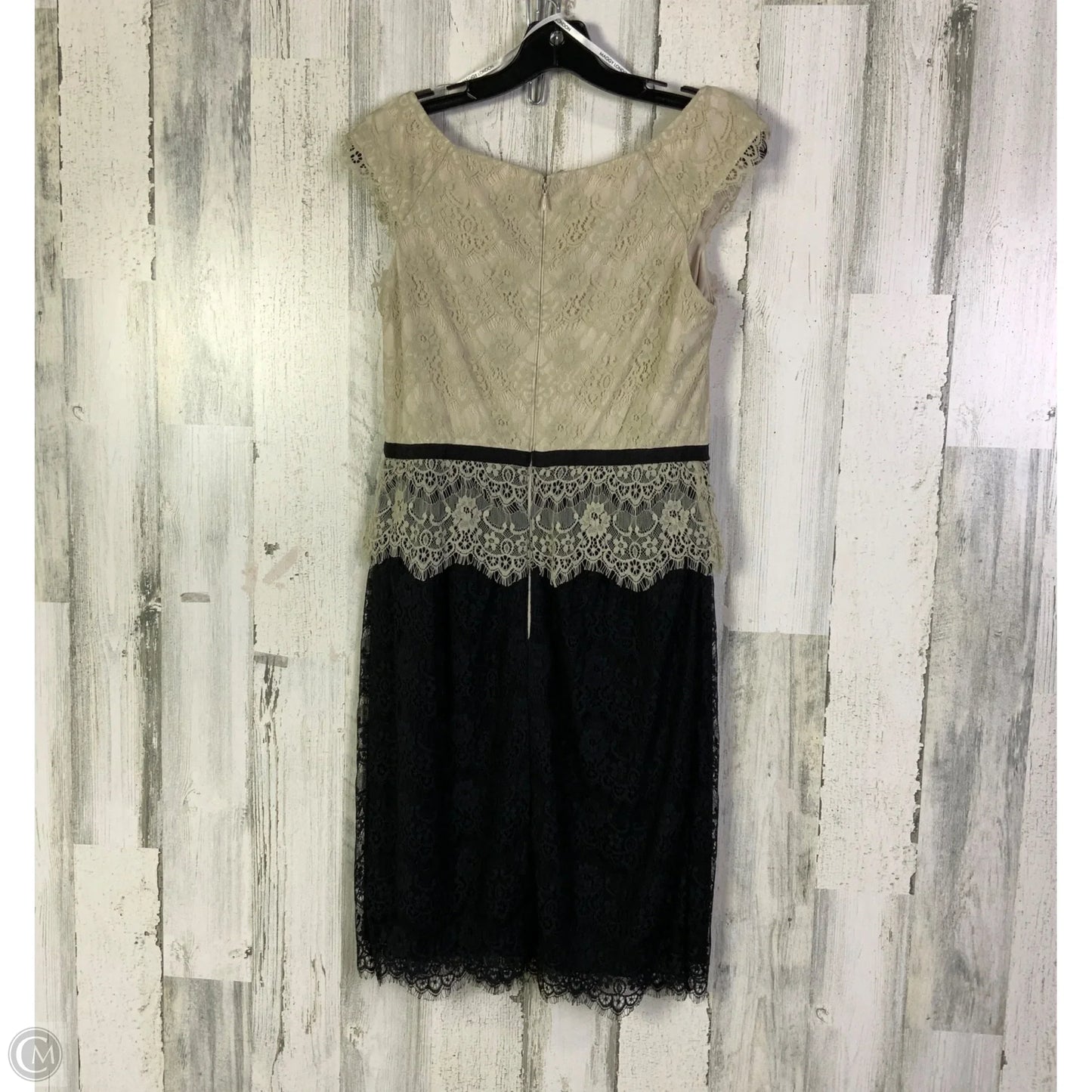 Dress Work By Maggy London In Black & Cream, Size: S