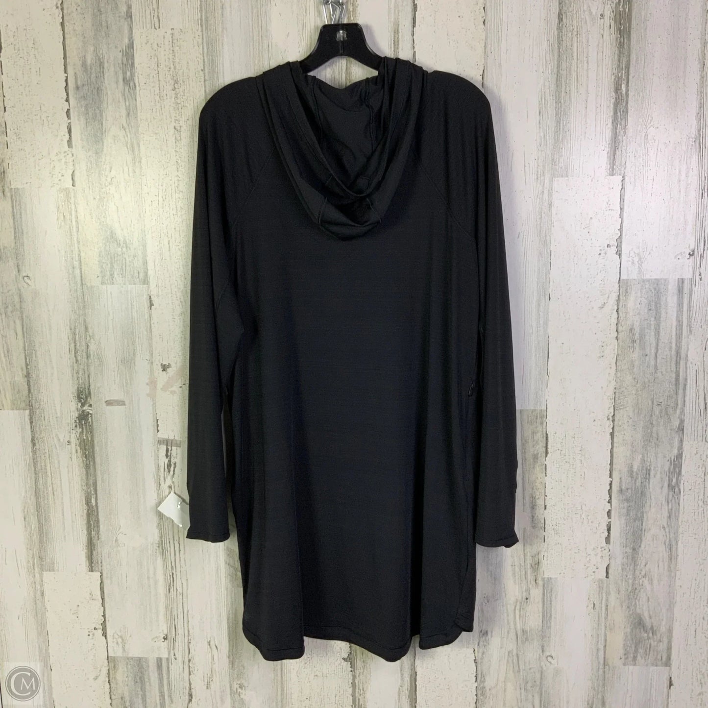 Athletic Top Long Sleeve Hoodie By Athleta In Black, Size: L