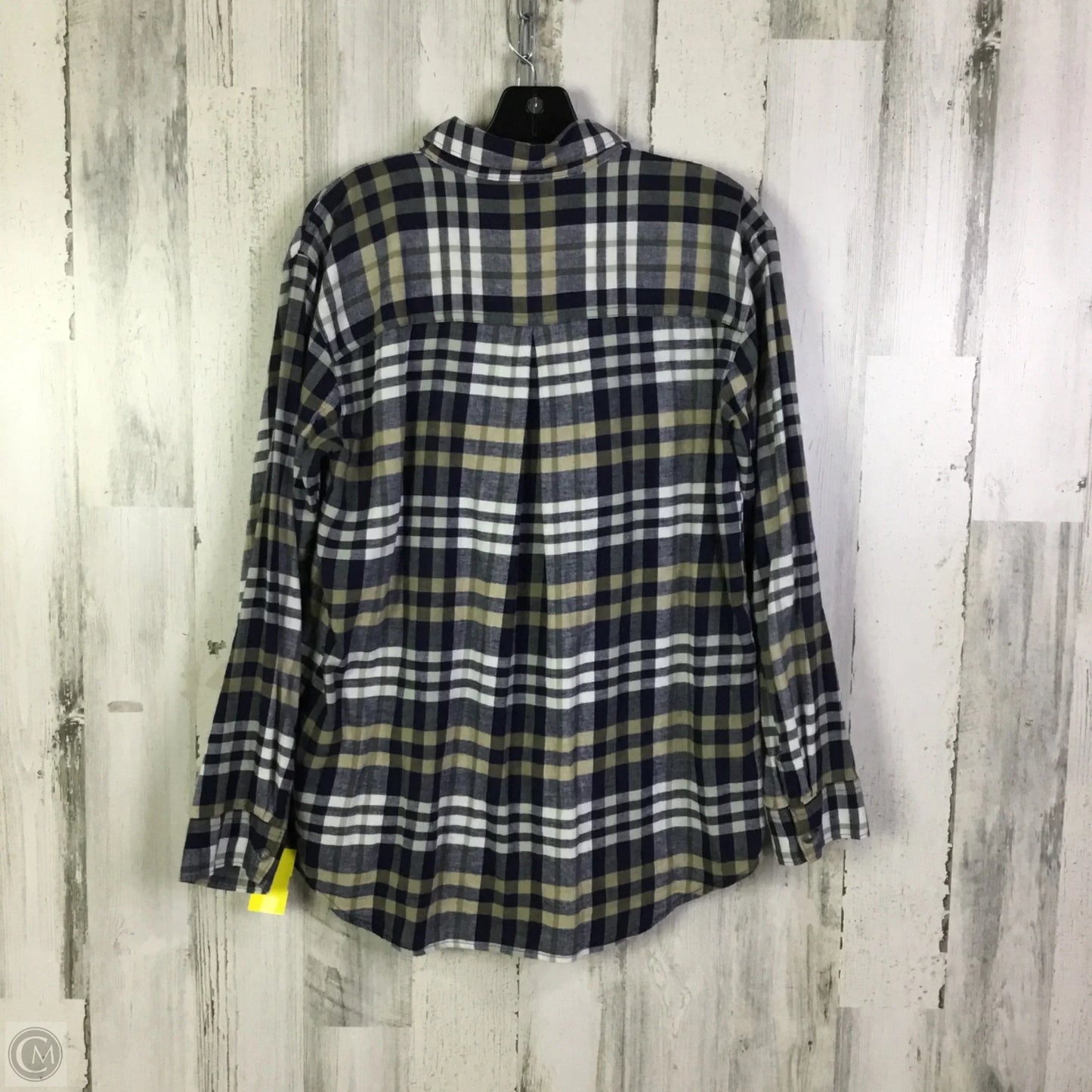 Top Long Sleeve By Eddie Bauer In Plaid Pattern, Size: S