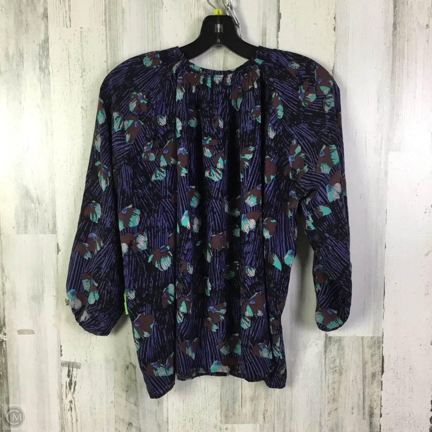 Top Long Sleeve By Tucker In Blue, Size: L