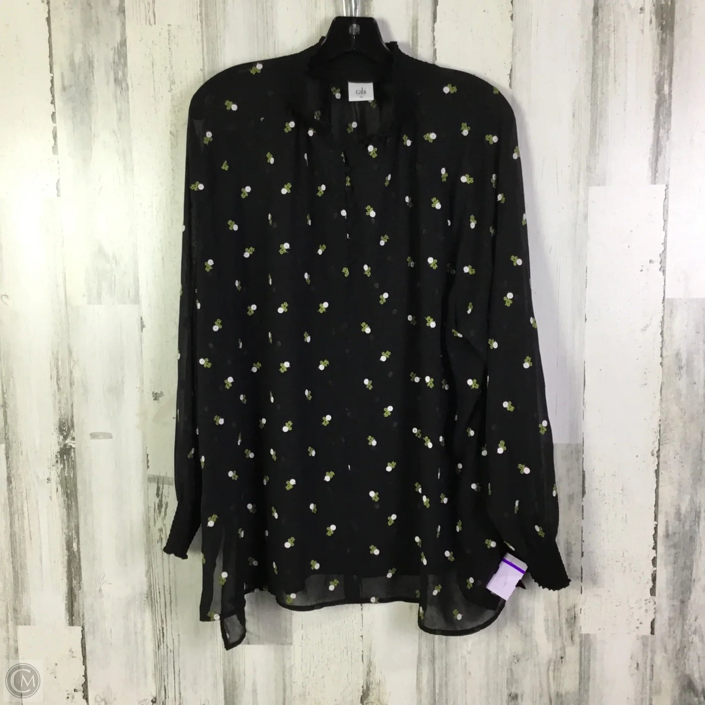 Top Long Sleeve By Cabi In Black, Size: Xl