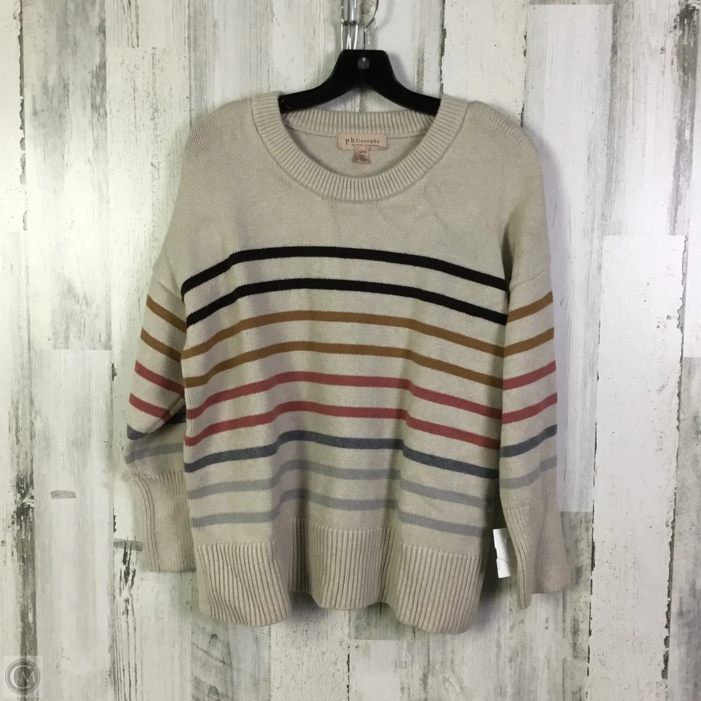 Sweater By Philosophy In Cream, Size: 1x