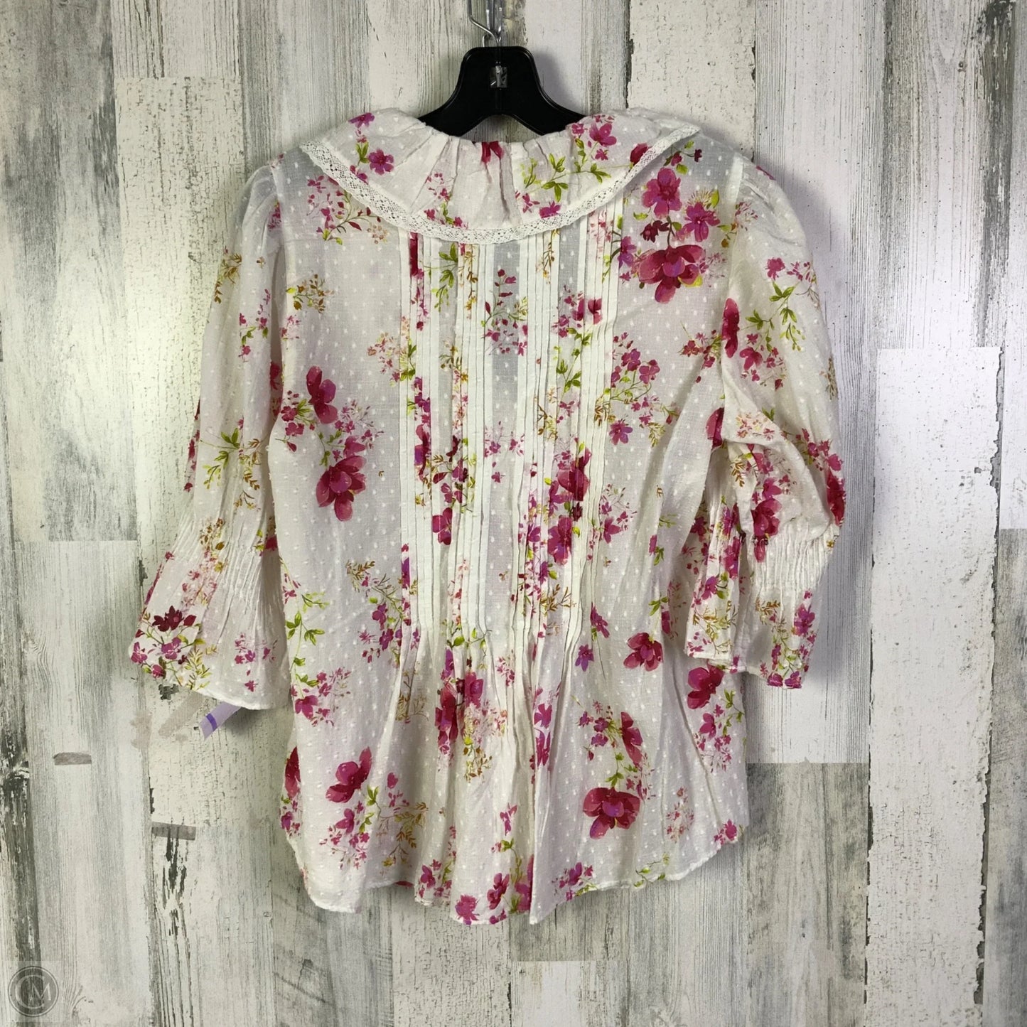Top 3/4 Sleeve By Anthropologie In Pink, Size: S